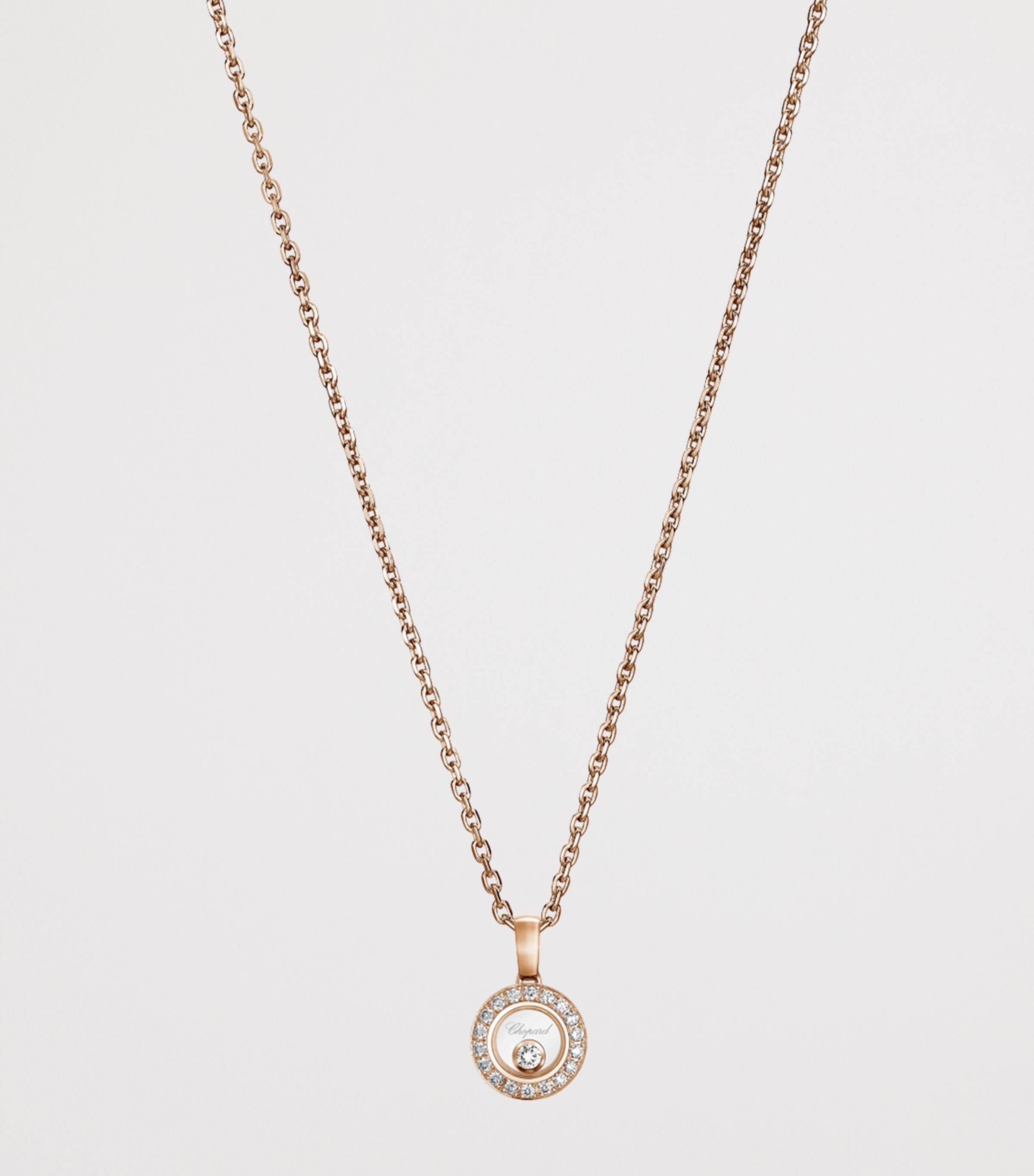 Rose Gold and Diamond Happy Diamonds Icons Pendant Necklace 18K ROSE GOLD Image 2