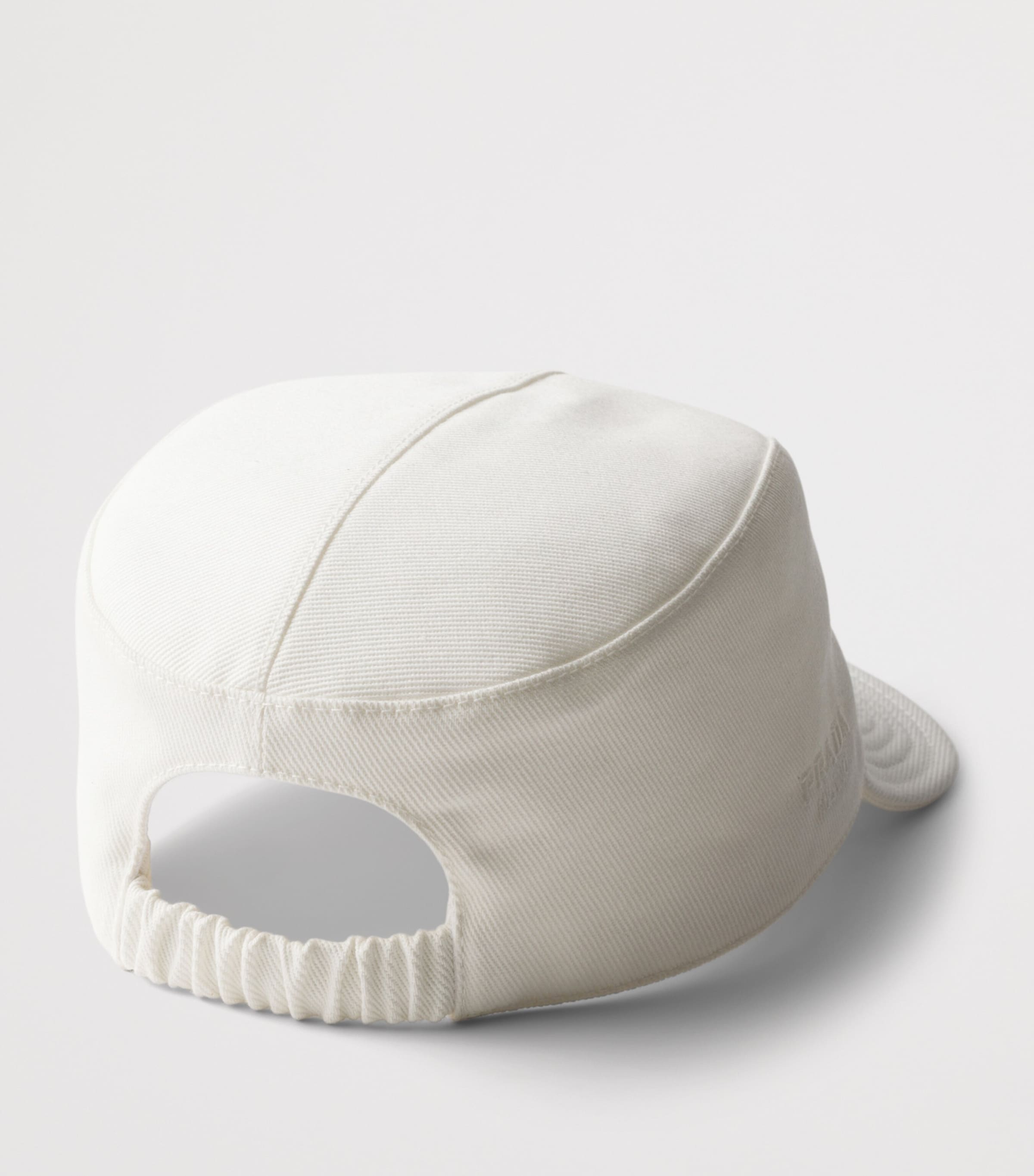 Prada Cotton Drill Baseball Cap White Image 2