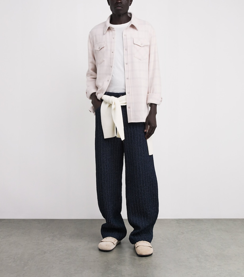 Cashmere Check Overshirt ROSE QUARTZ Image 2