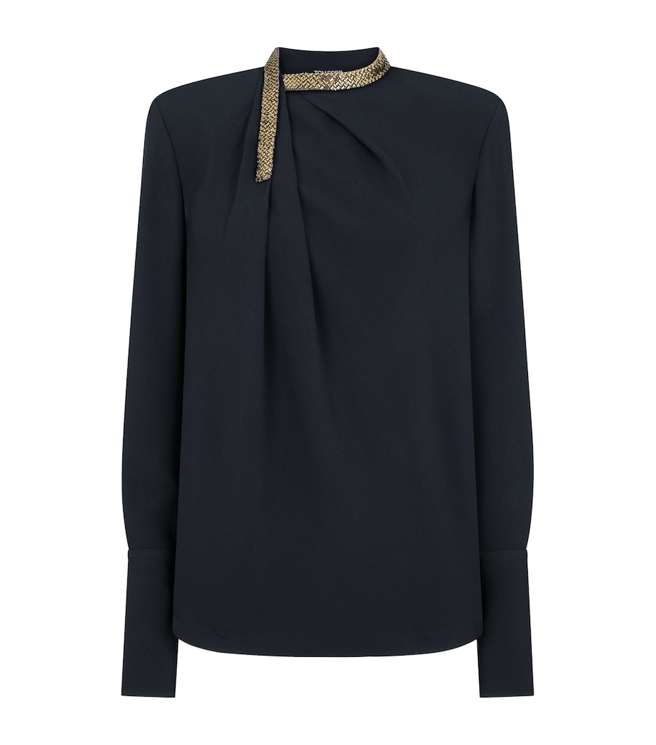 TOM FORD Womens Embellished Blouse Nya Image 1
