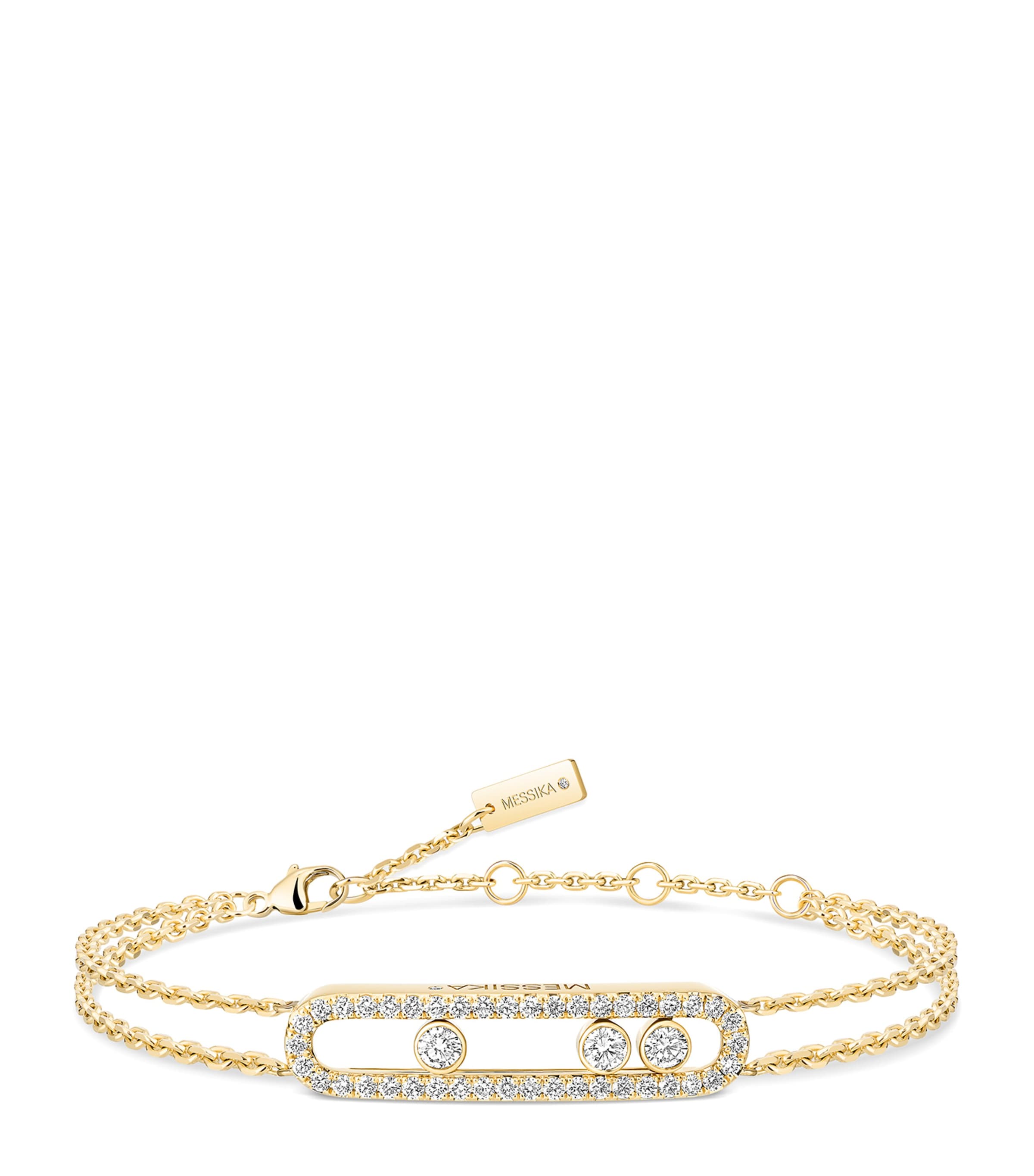 Messika Move Classique Yellow Gold and Diamond Pavé Bracelet (0.65ct) Yellow Gold Image 1