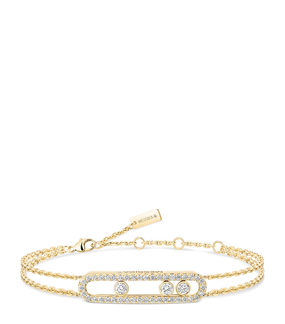Messika Move Classique Yellow Gold and Diamond Pavé Bracelet (0.65ct) Yellow Gold Image 1