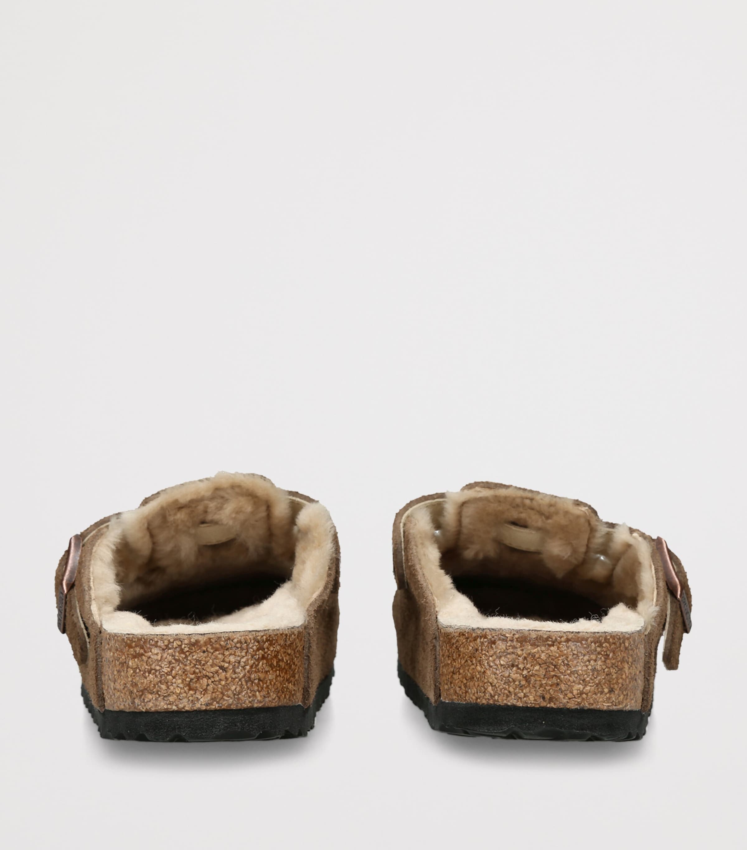 Birkenstock Shearling Boston Clogs (Regular Fit) Brown Image 2