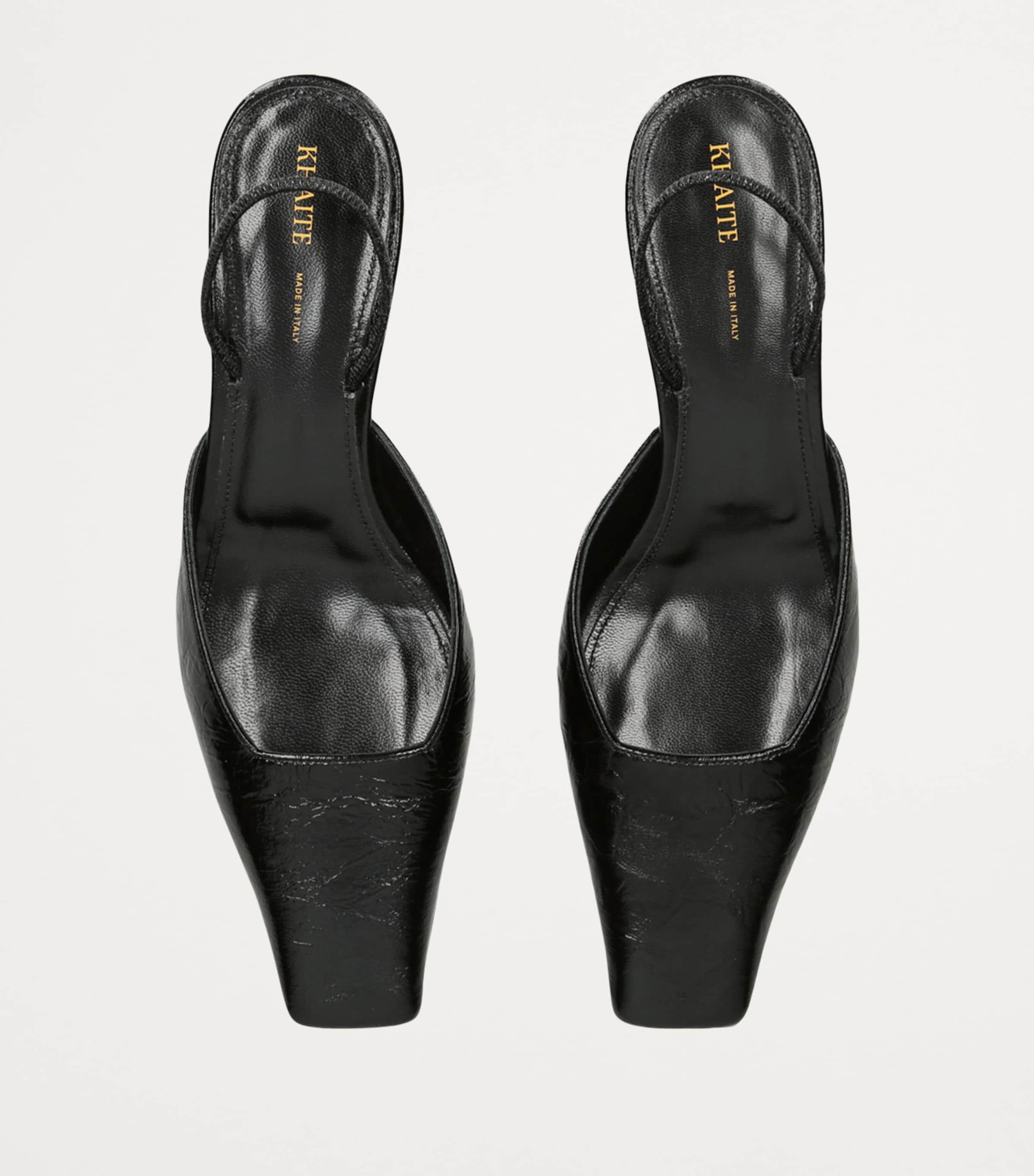 Khaite Black Leather Roosevelt Slingback Pumps 40 | Harrods US