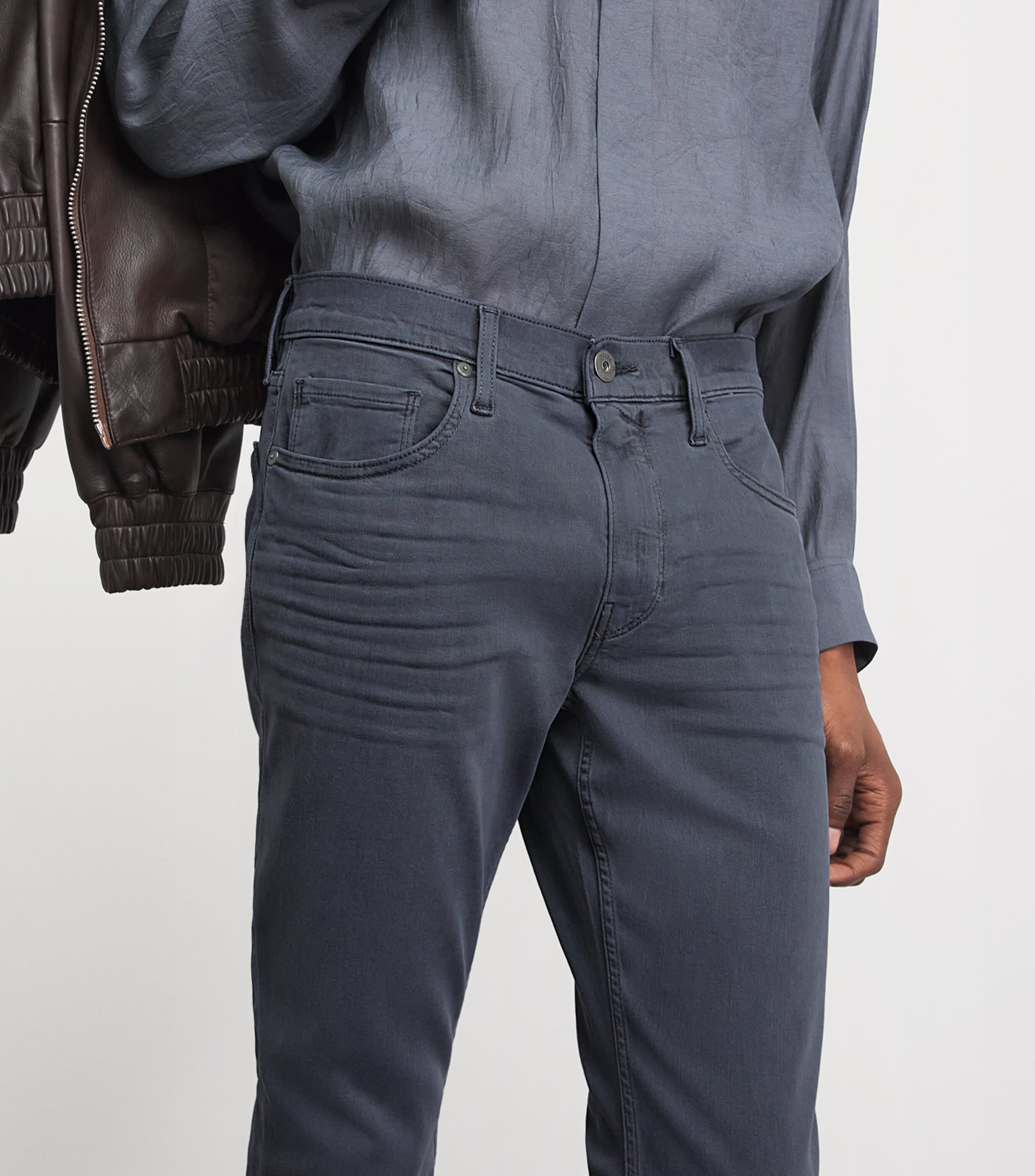 PAIGE Mens Lennox Slim Jeans Vintage Tidal Wave Image 3