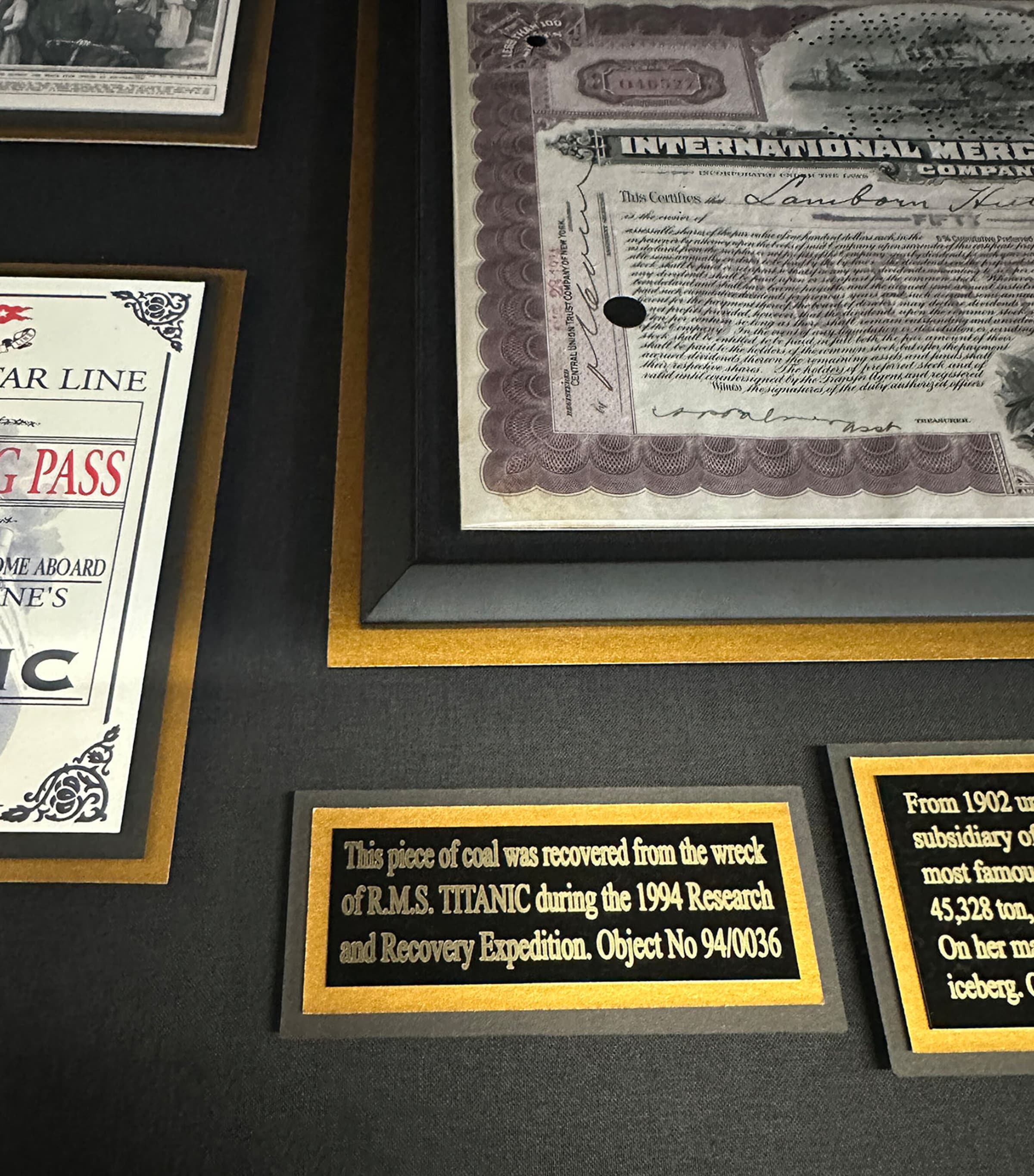 Titanic Last Survivor Autograph and Relic Display MULTI Image 5