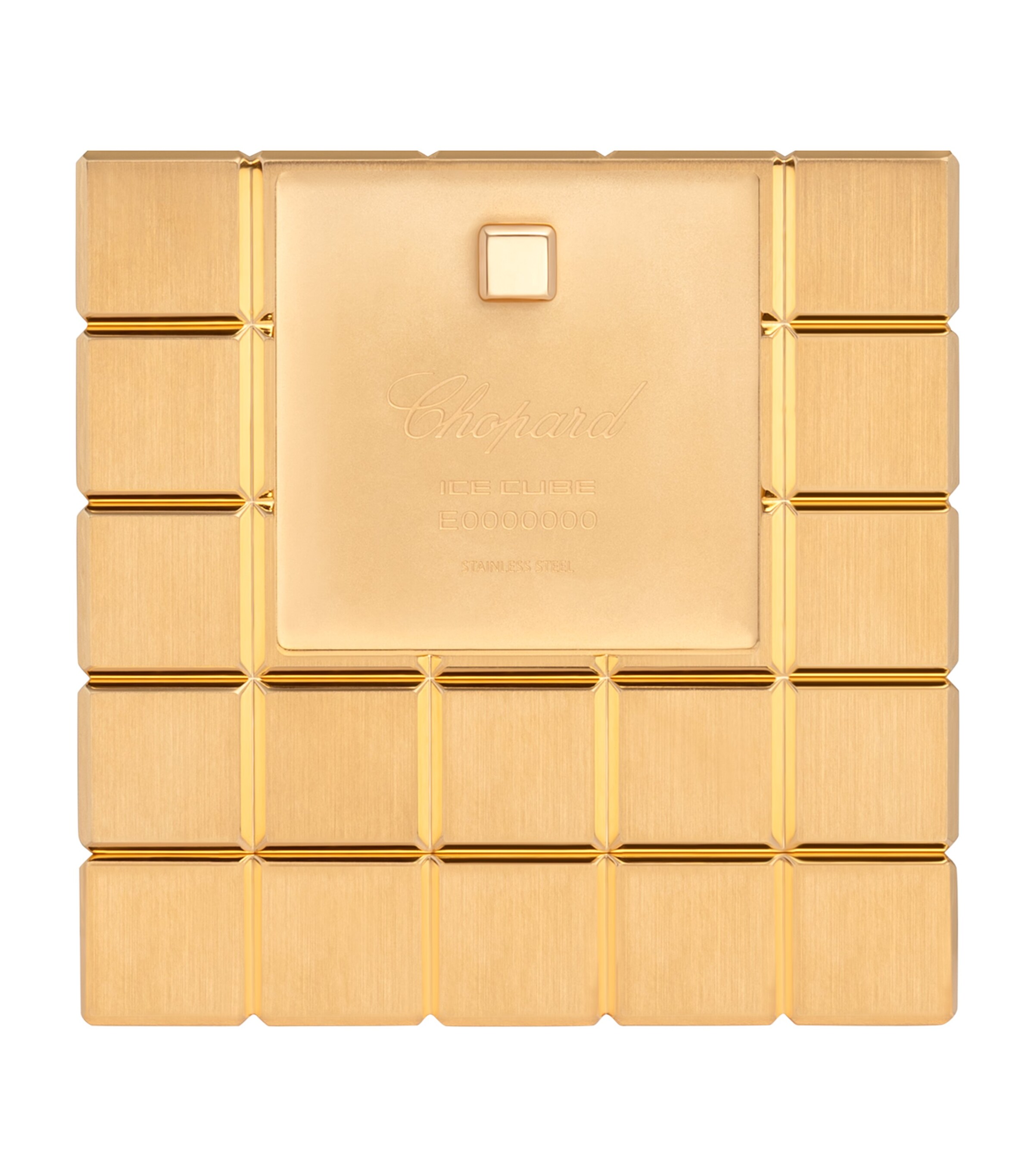 Ice Cube Table Clock GOLD Image 3