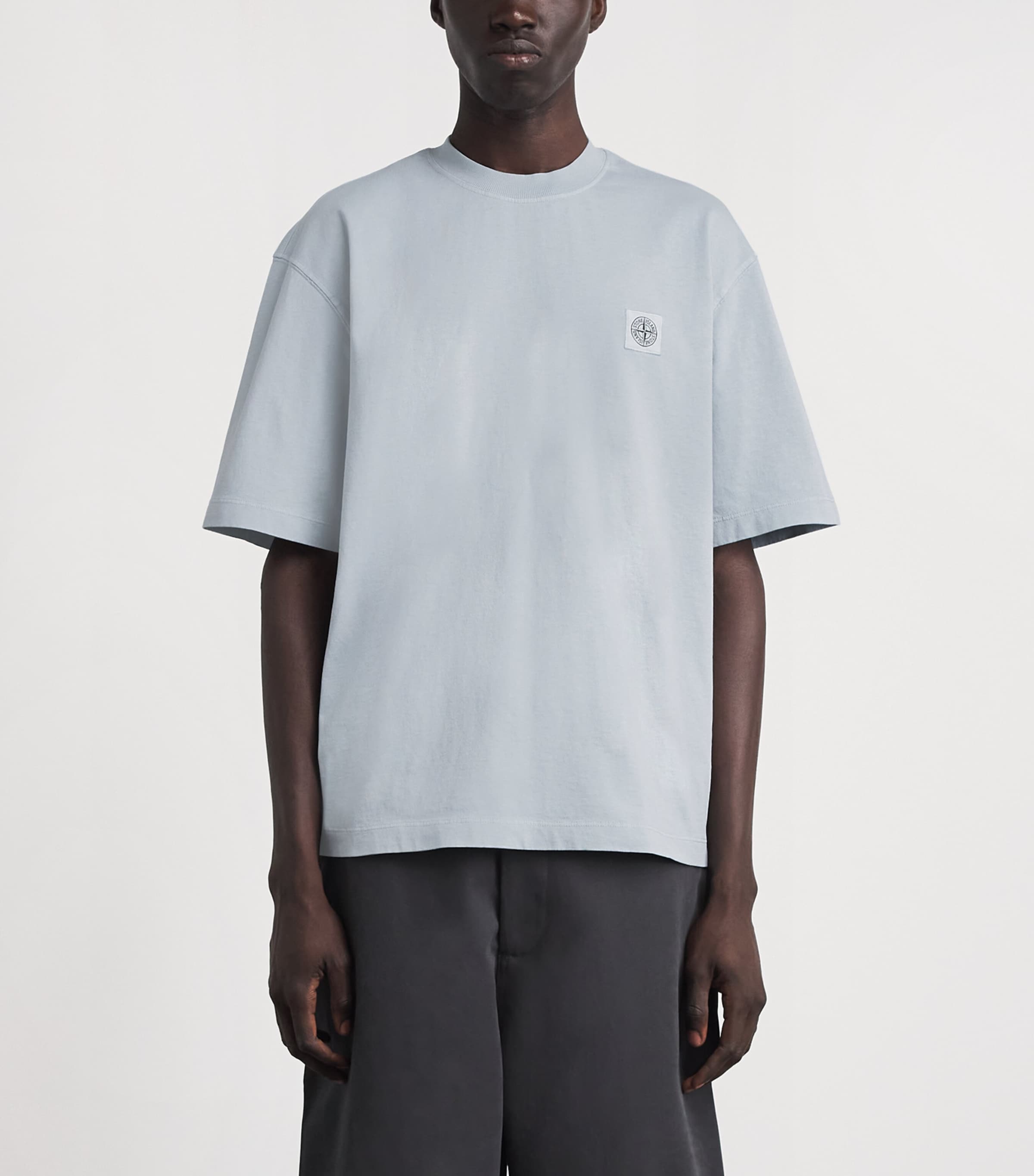 Stone Island Mens Cotton Logo T-Shirt Image 4