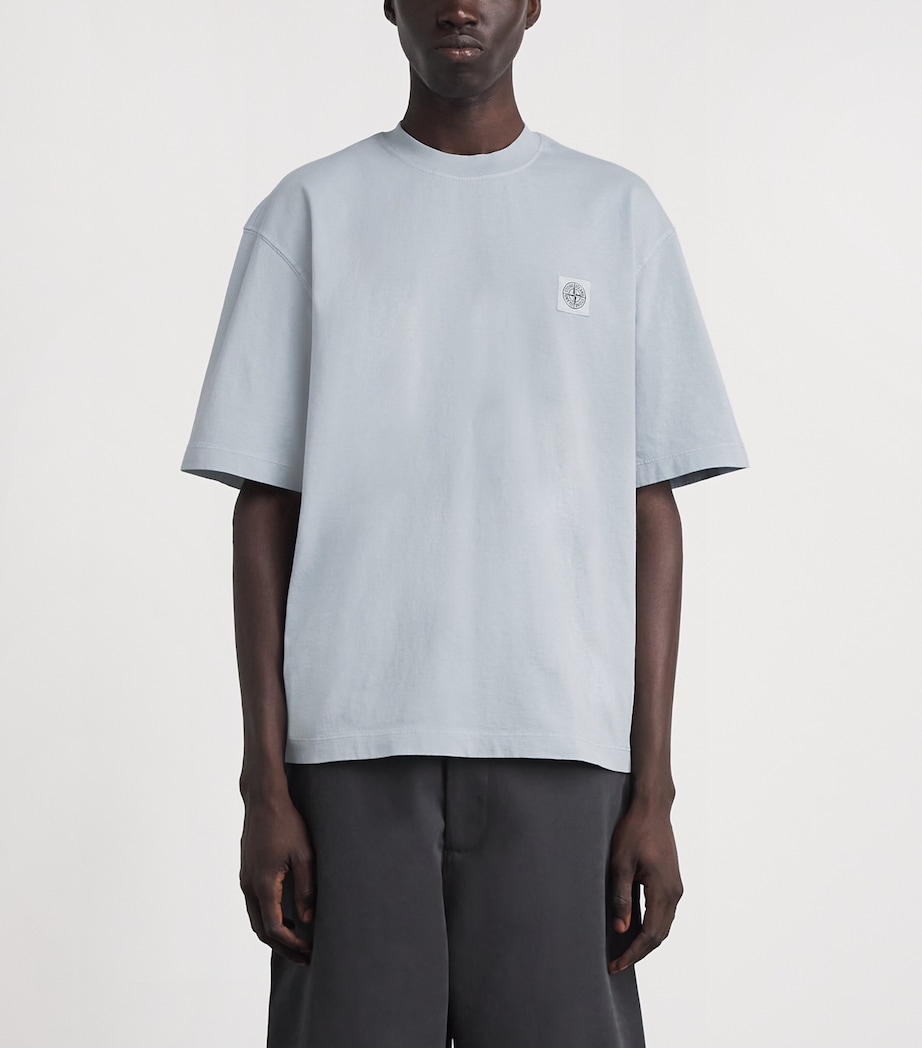 Stone Island Mens Cotton Logo T-Shirt Image 4