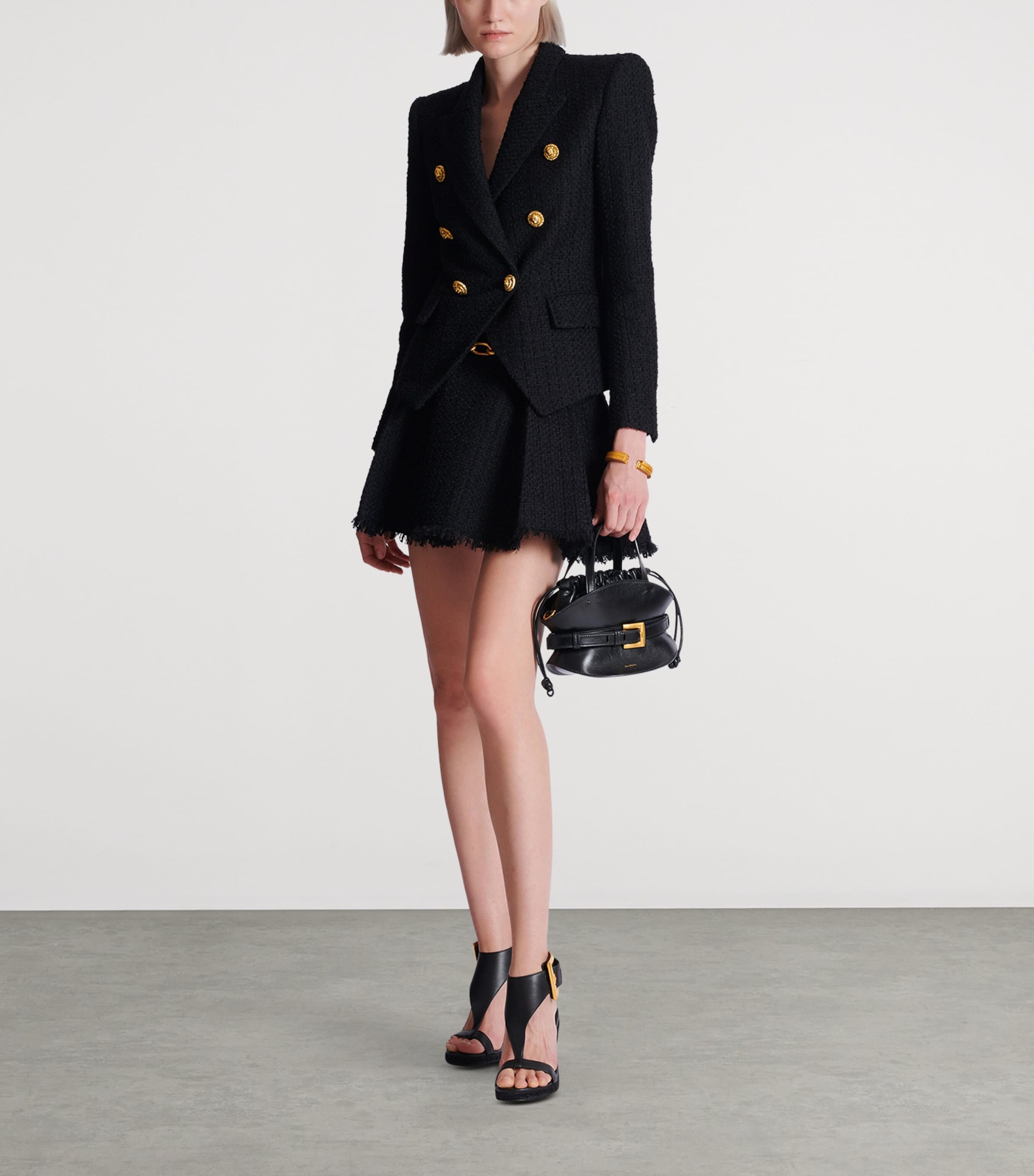 Tweed Tailored Jacket 0PA NOIR Image 3