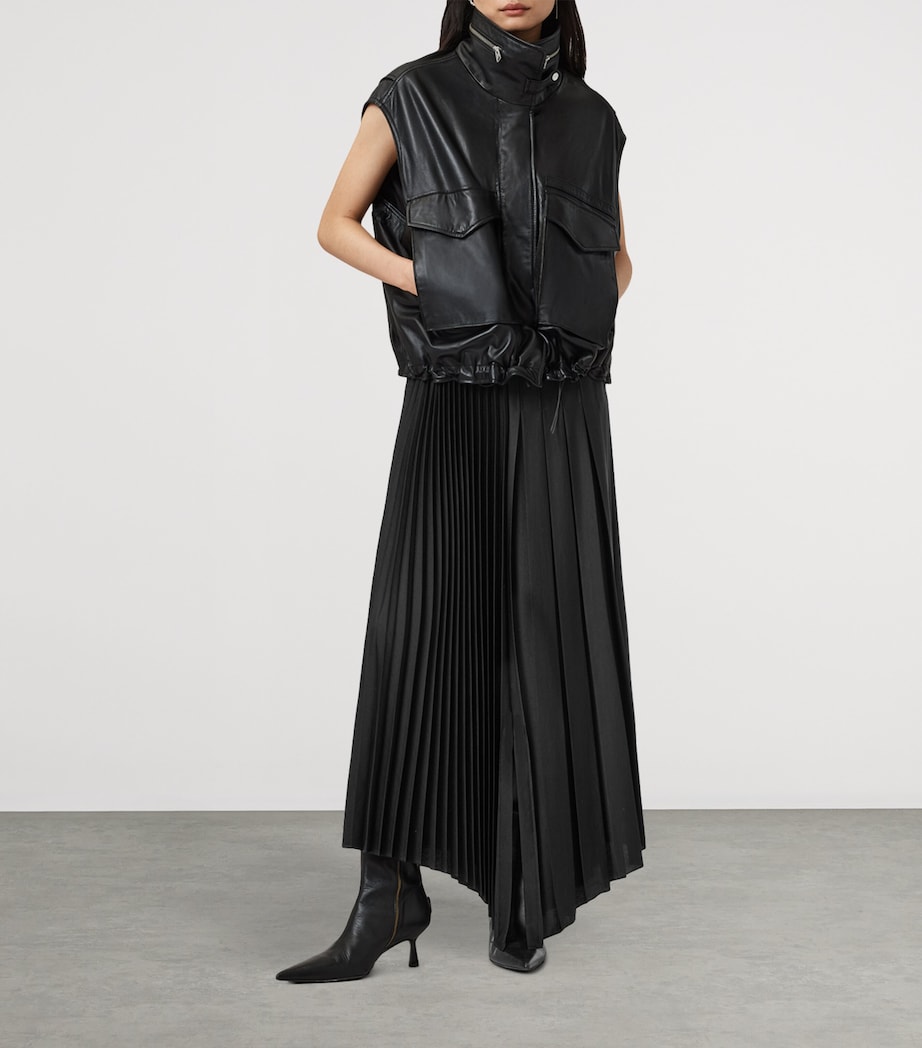 Pleated Jax Maxi Skirt BLACK Image 2