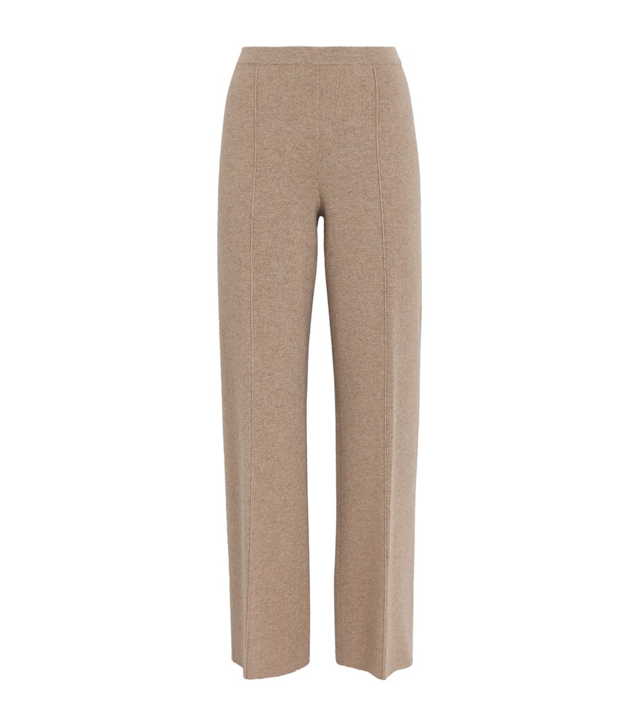 Lafayette 148 Womens Cashmere-Blend Trousers Hickory Melange Image 1
