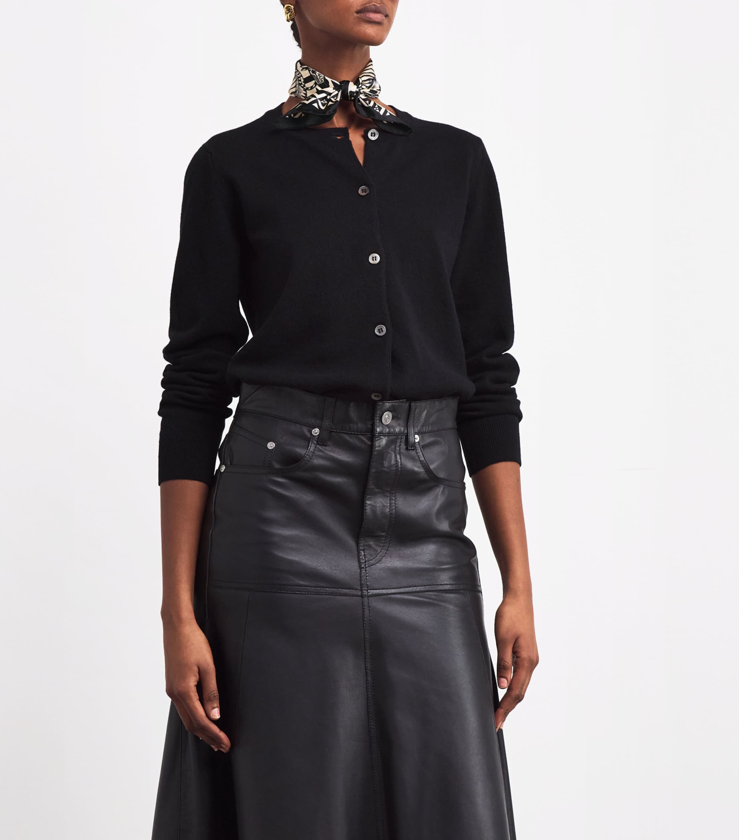 Silk Zebra Print Scarf BLACK Image 4