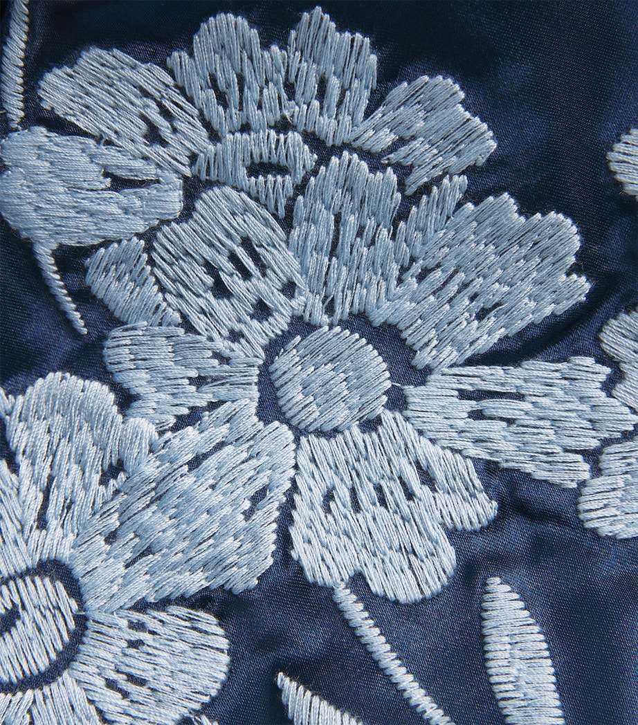 Floral Embroidered Bomber Jacket BLUE Image 5
