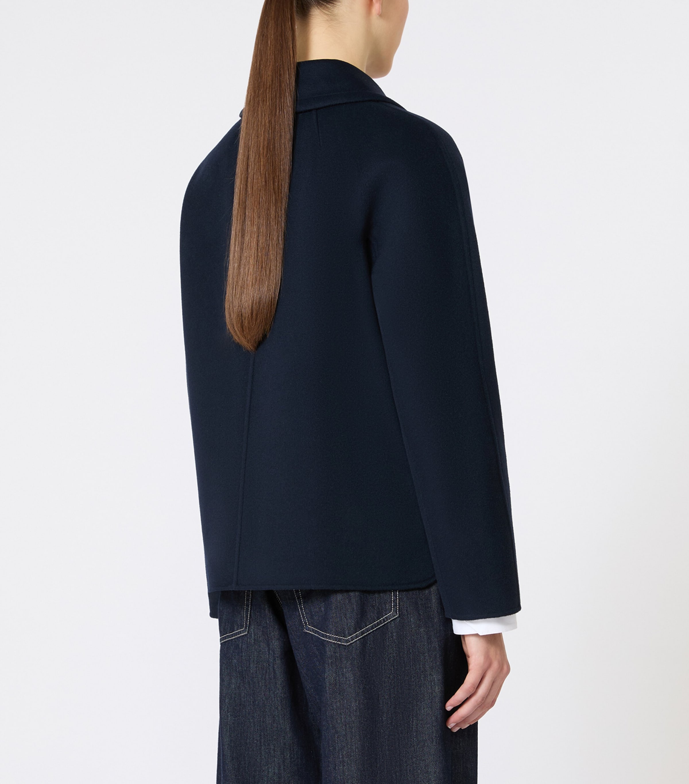 Virgin Wool Single-Breasted Jacket MIDNIGHTBLUE Image 3