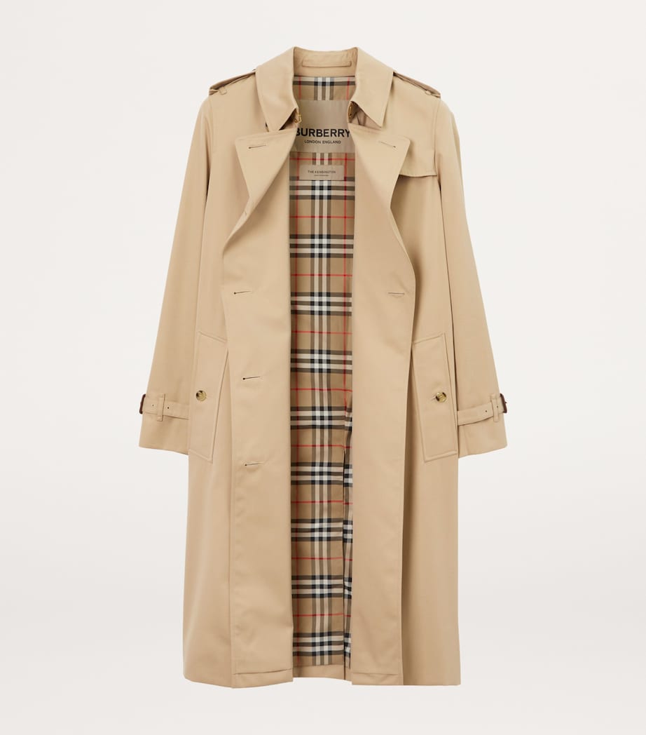 Gabardine Kensington Long Trench Coat HONEY Image 2