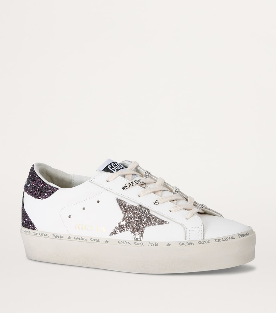 Leather Embellished Hi Star Sneakers WHITE/COMB Image 3