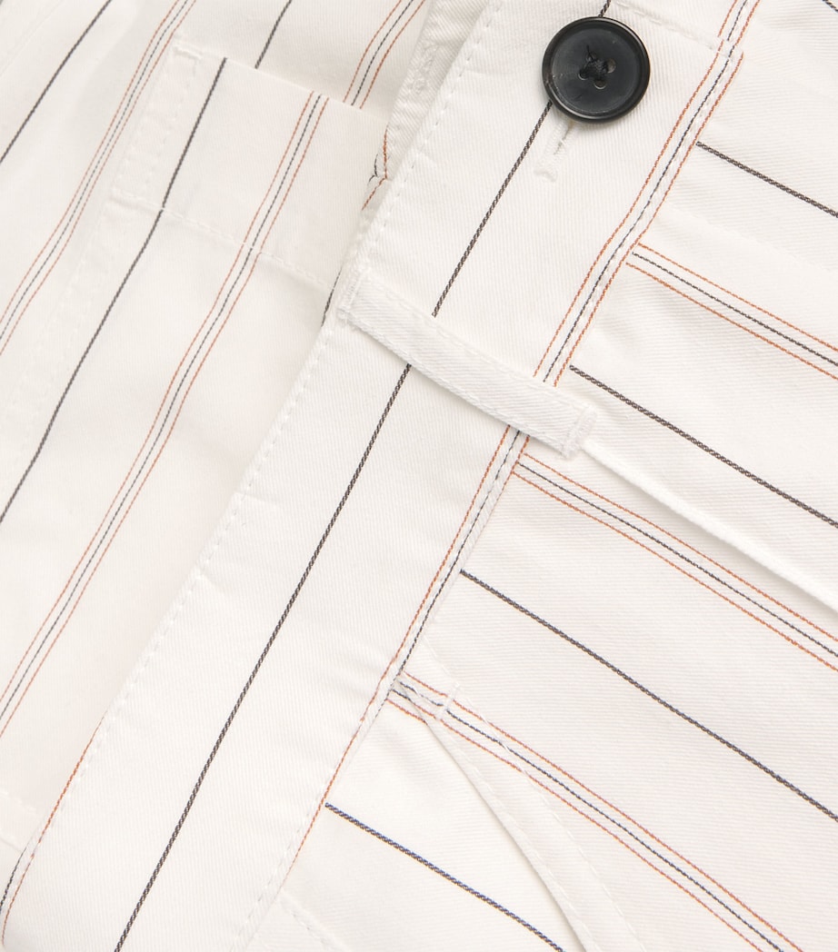 ME+EM Womens Organic Cotton Stripe Cropped Trousers Multi Stripe Image 5