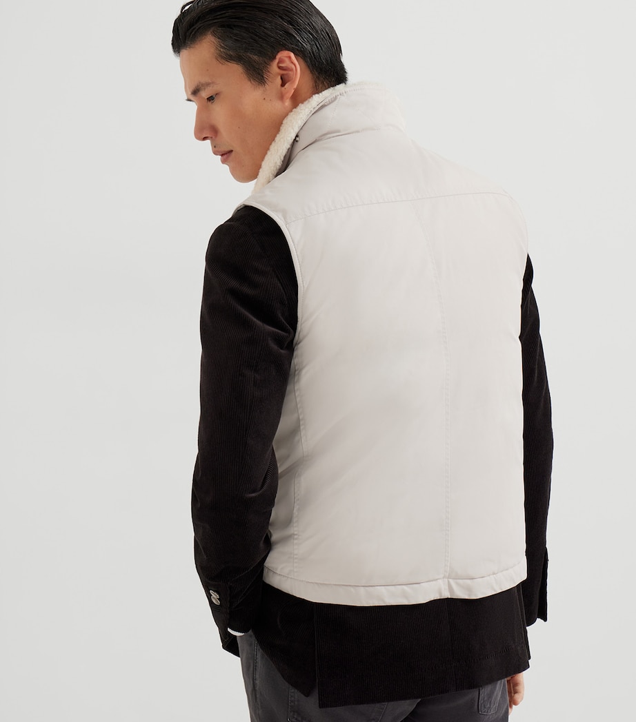 Down Shearling-Collar Gilet CEN36 Image 5