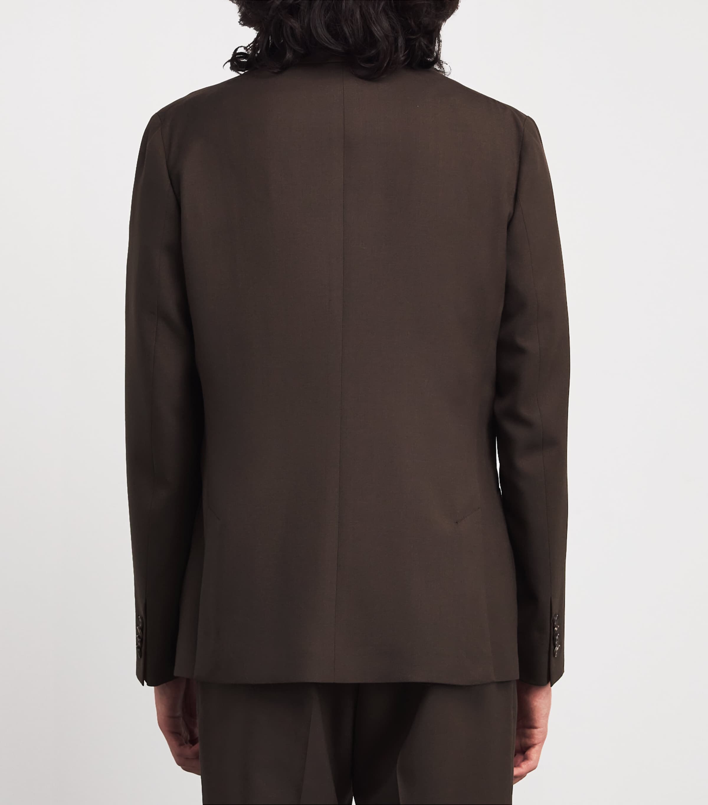 Wool Patch-Pocket Blazer BROWN-67 Image 4