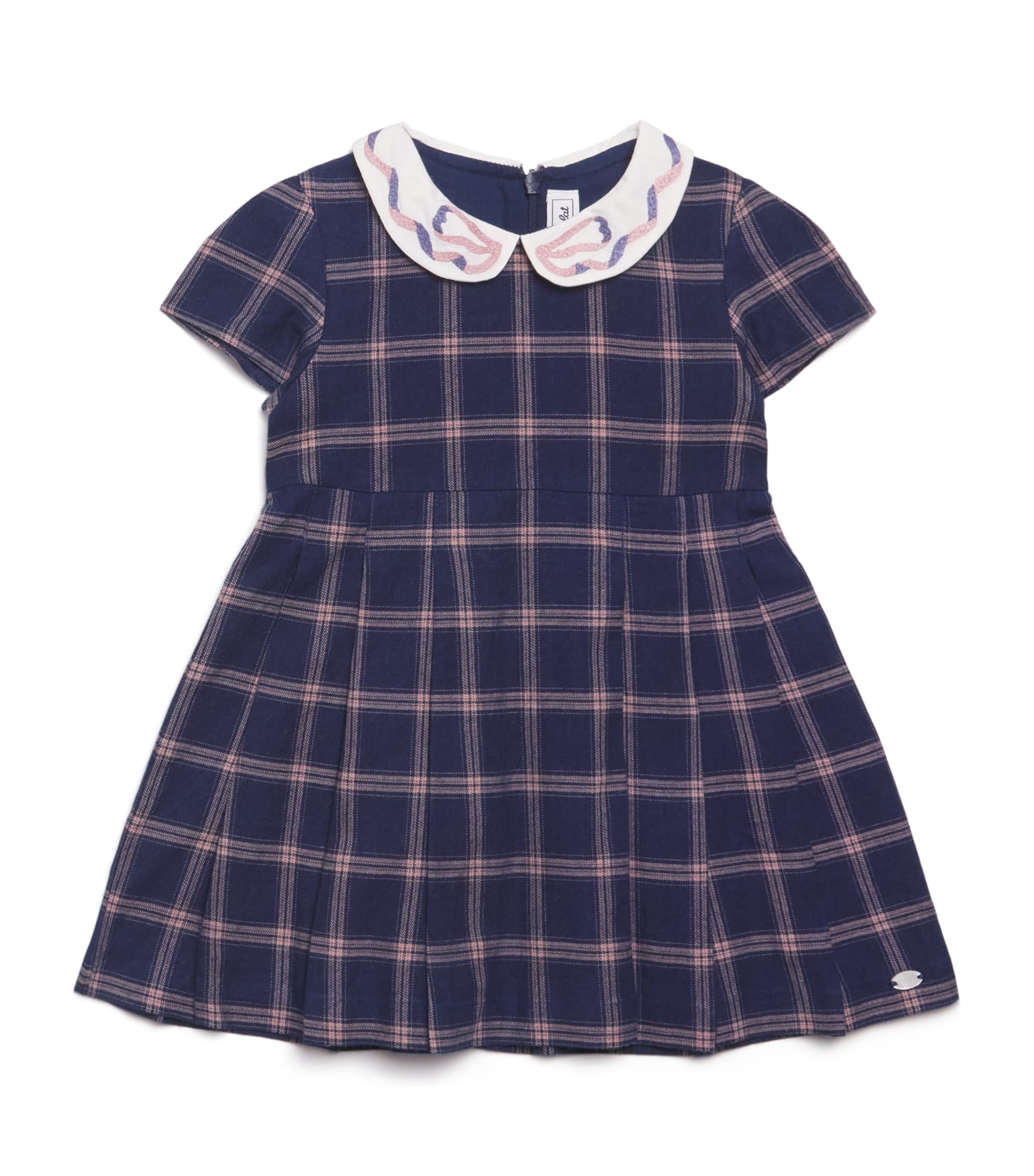 Cotton Check Dress (3 Months-4 Years) 48MYOSOTIS Image 1