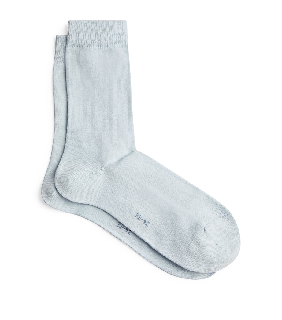 Cotton-Blend Family Socks LIGHT BLUE Image 1
