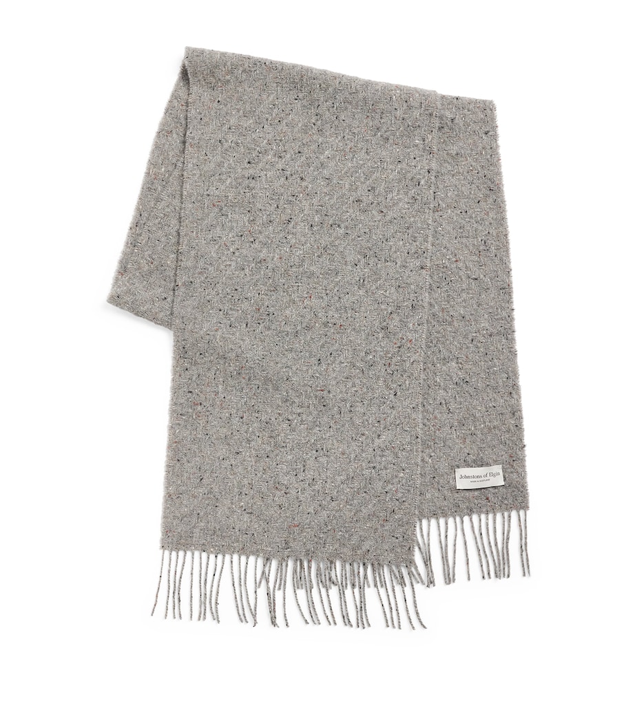 Cashmere Twill Herringbone Scarf RU7656 PEREGRINE Image 1