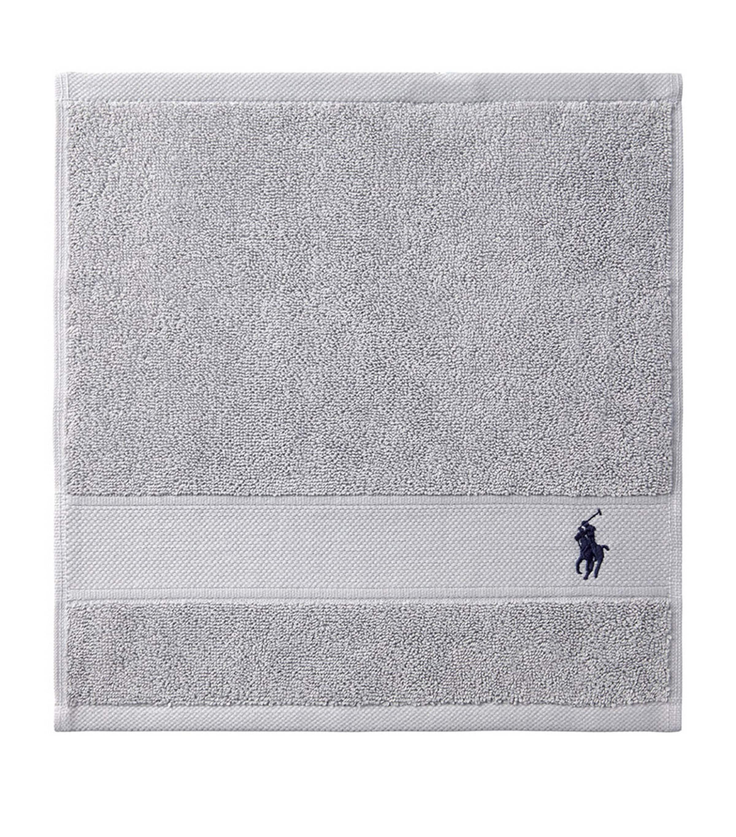 Polo Player Face Cloth (33cm x 33cm) ANDOVER HEATHER Image 2