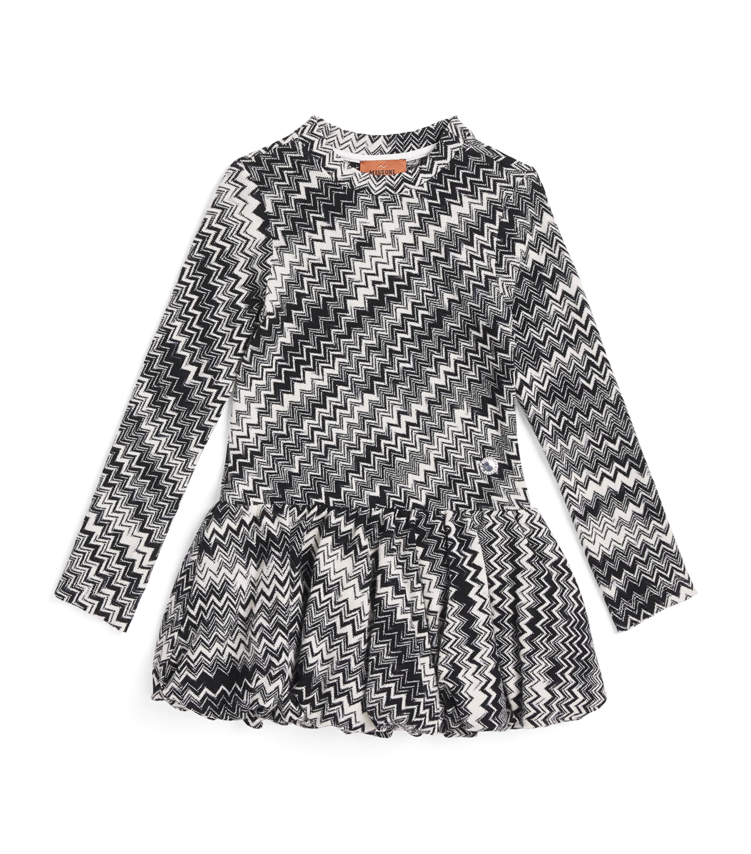 Missoni Wool Zigzag Dress In Black