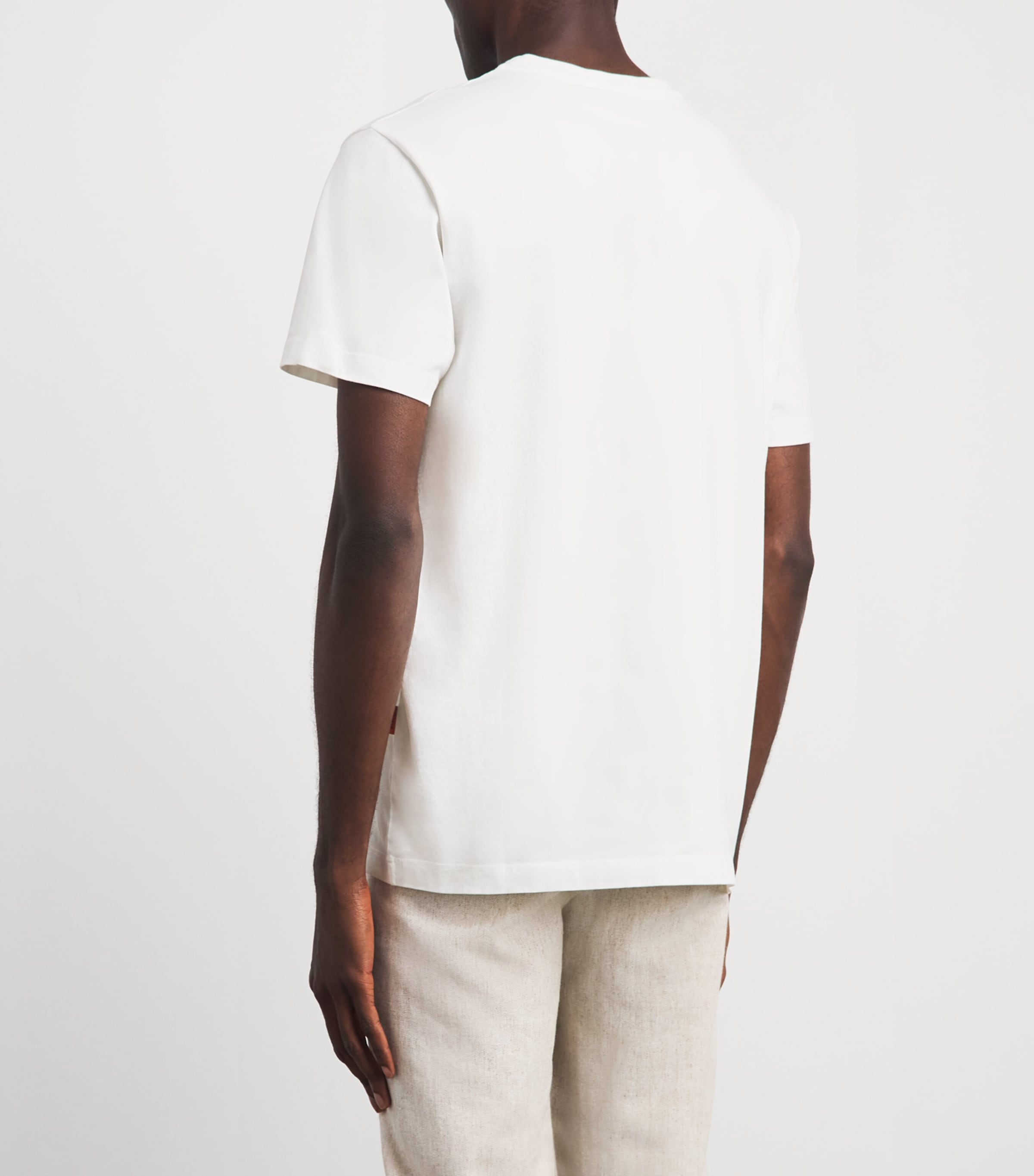 Barena Mens Cotton T-Shirt Bianco Image 5