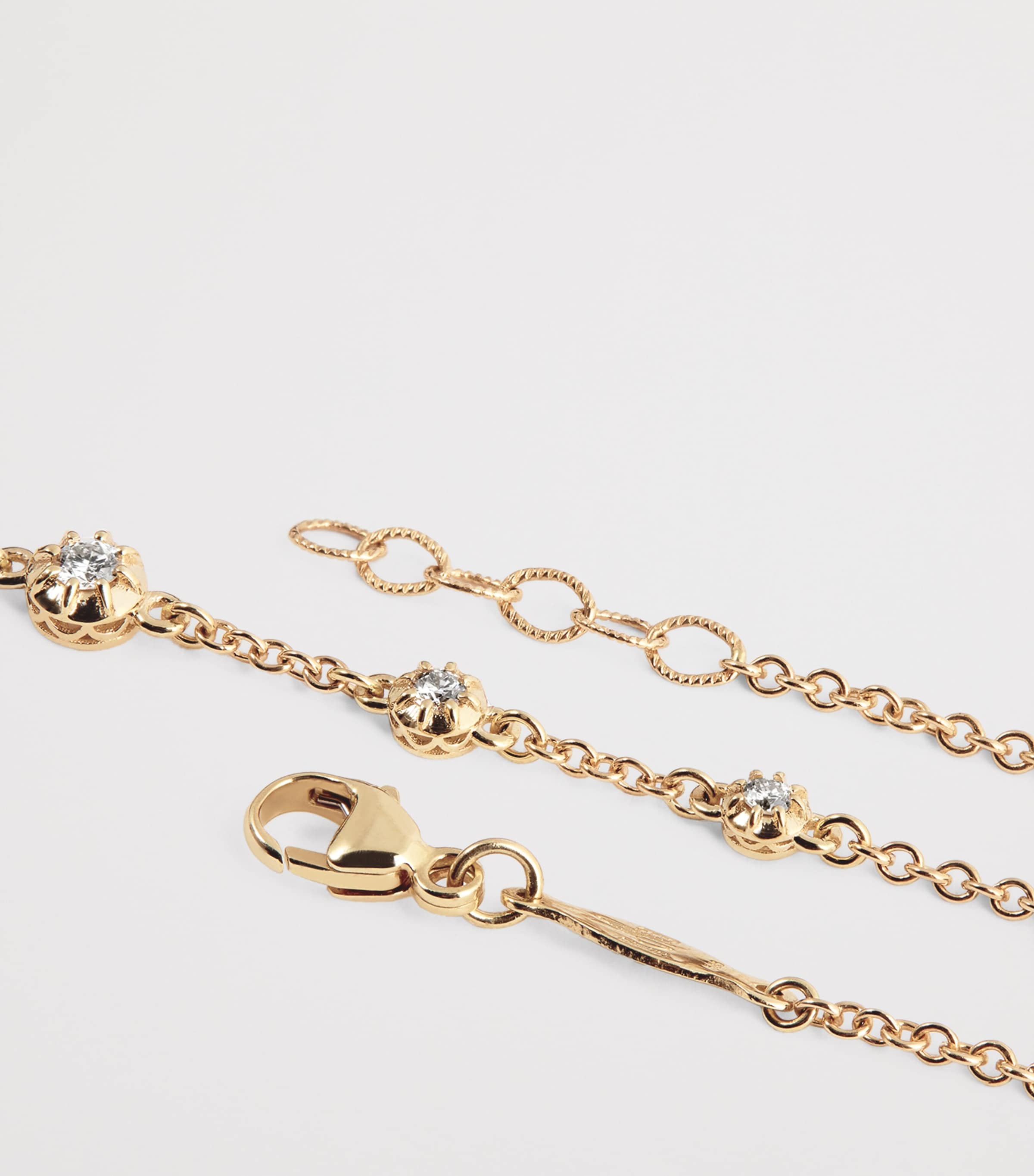 Yellow Gold and Diamond Sophia Finger Bracelet YELLOW GOLD Image 6