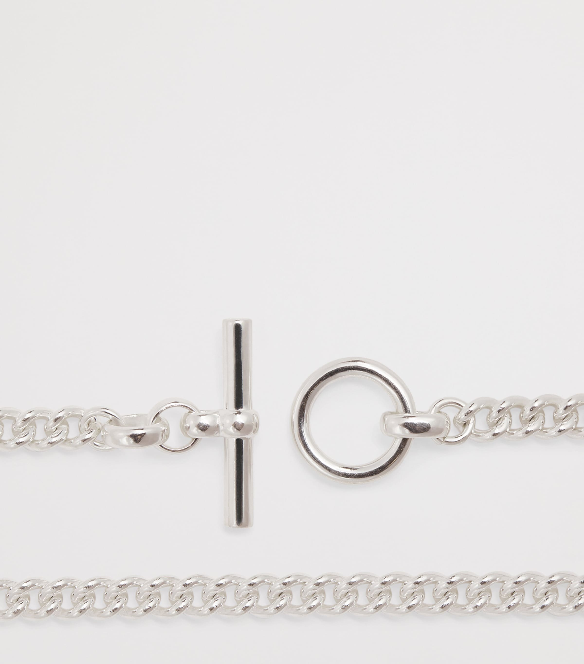 TILLY SVEAAS Sterling Silver Giant T-Bar Curb-Link Chain Necklace Silver Image 3
