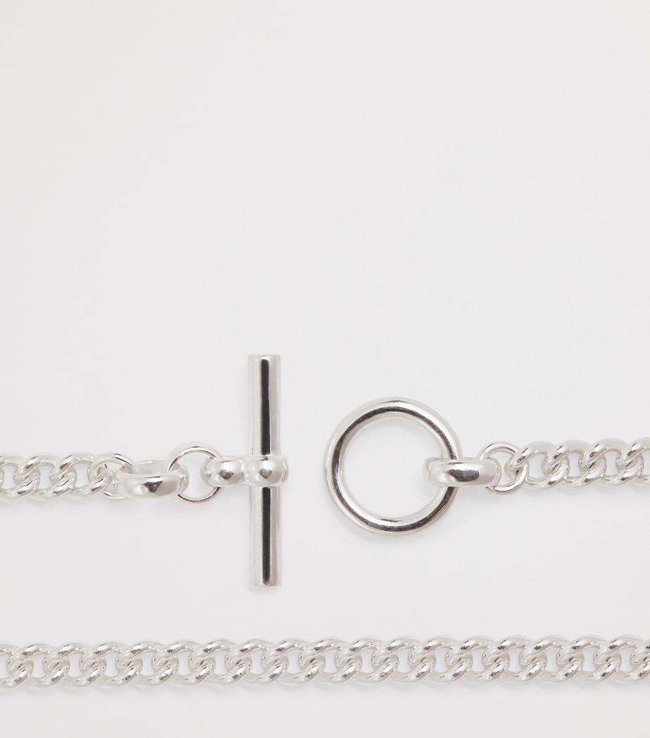 TILLY SVEAAS Sterling Silver Giant T-Bar Curb-Link Chain Necklace Silver Image 3