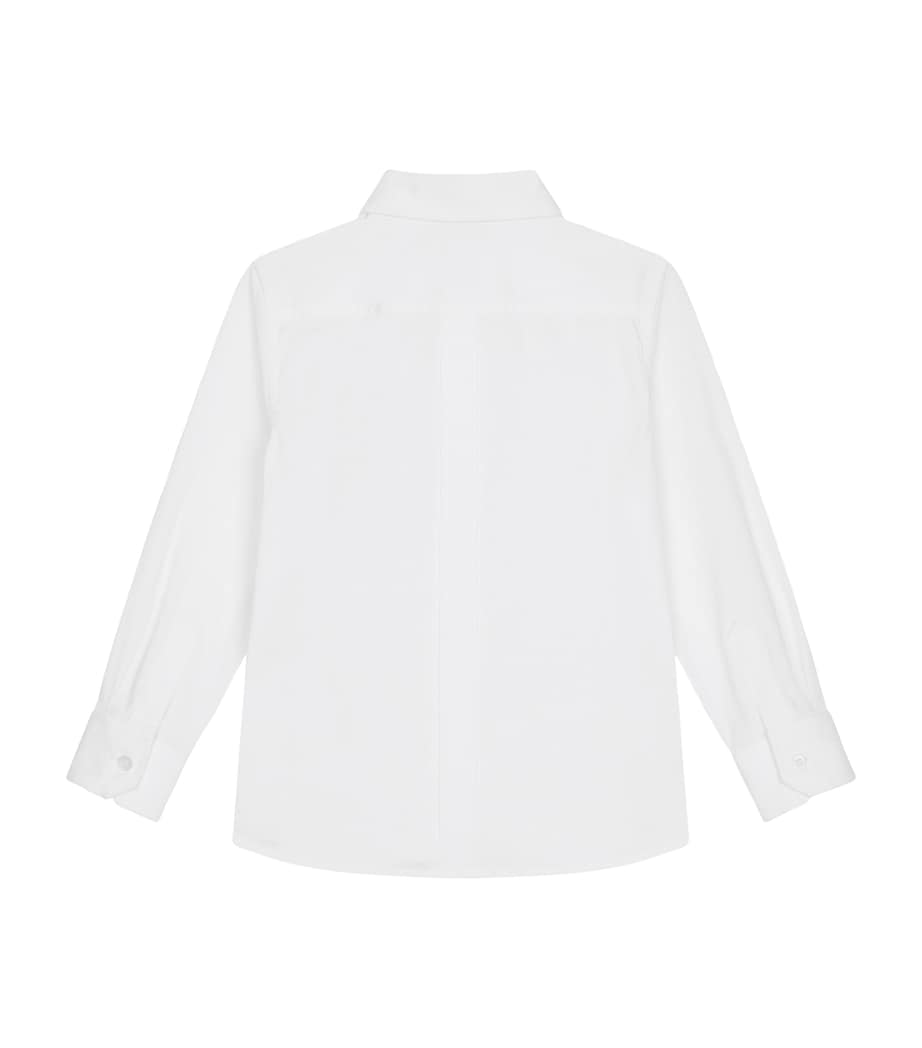 Dolce&Gabbana Kids Cotton-Blend Logo Plaque Shirt (2-6 Years) Optical White Image 5