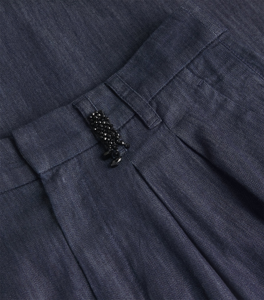 Denim Embellished Trousers MIDNIGHTBLUE Image 5