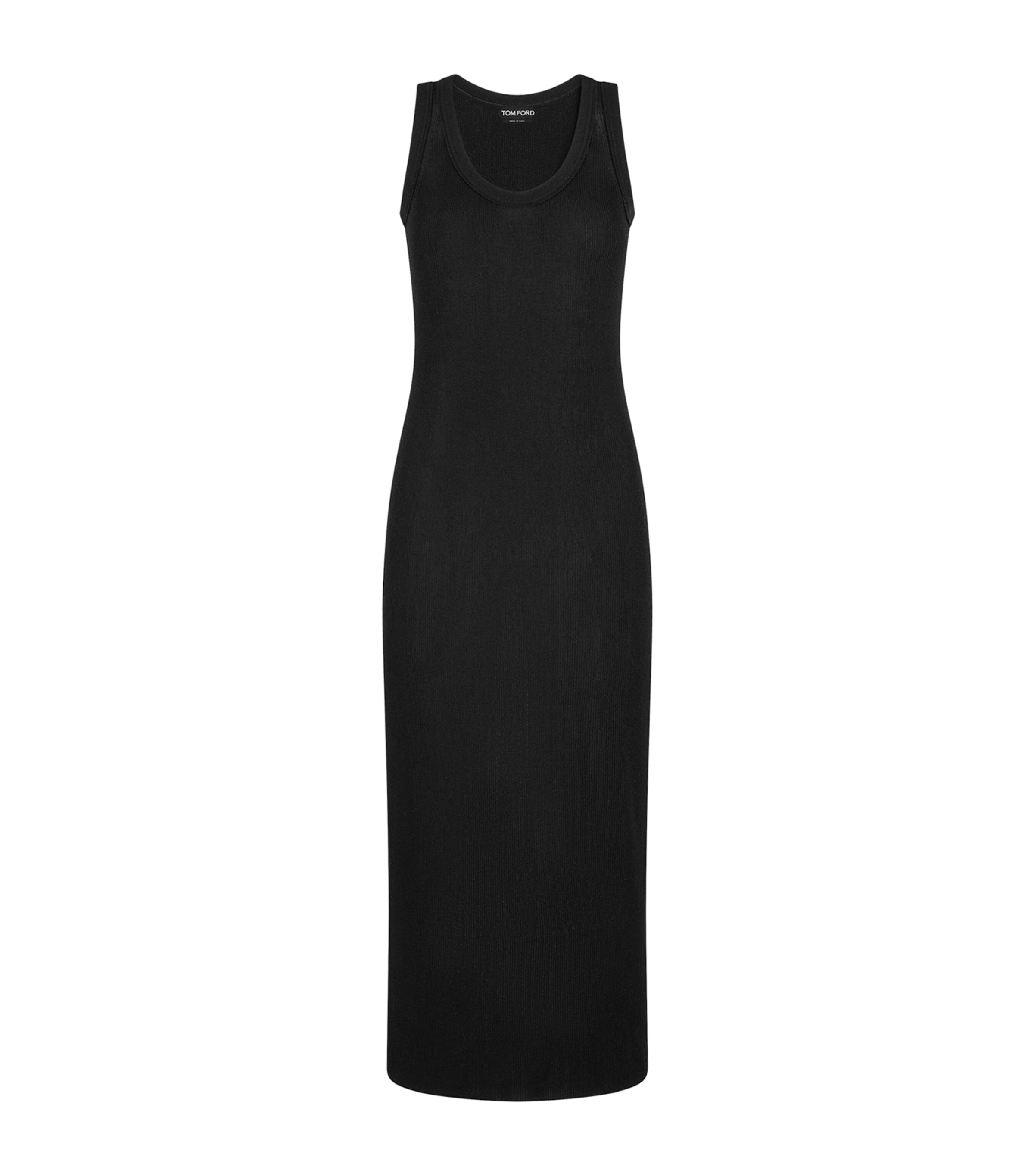 Tom Ford Knit Scoop-neck Maxi Dress In Black