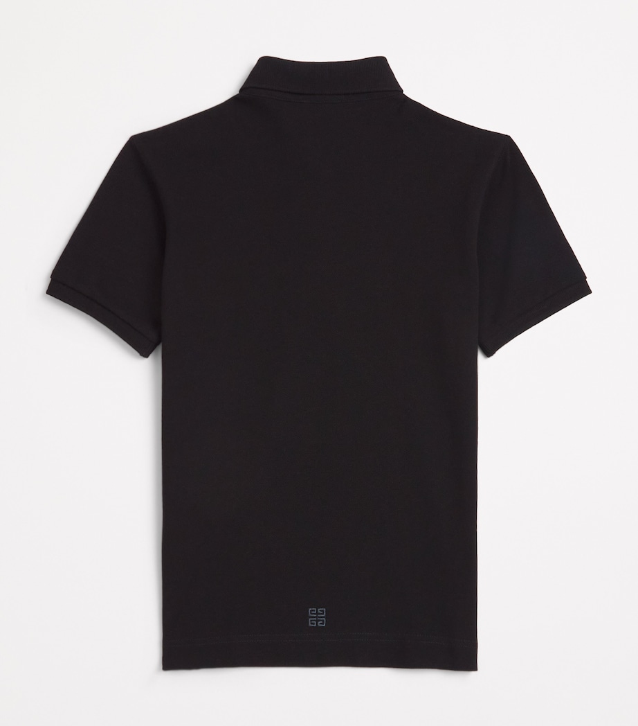 Givenchy Kids Cotton Logo Polo Shirt (4-12+ Years) Black Image 2