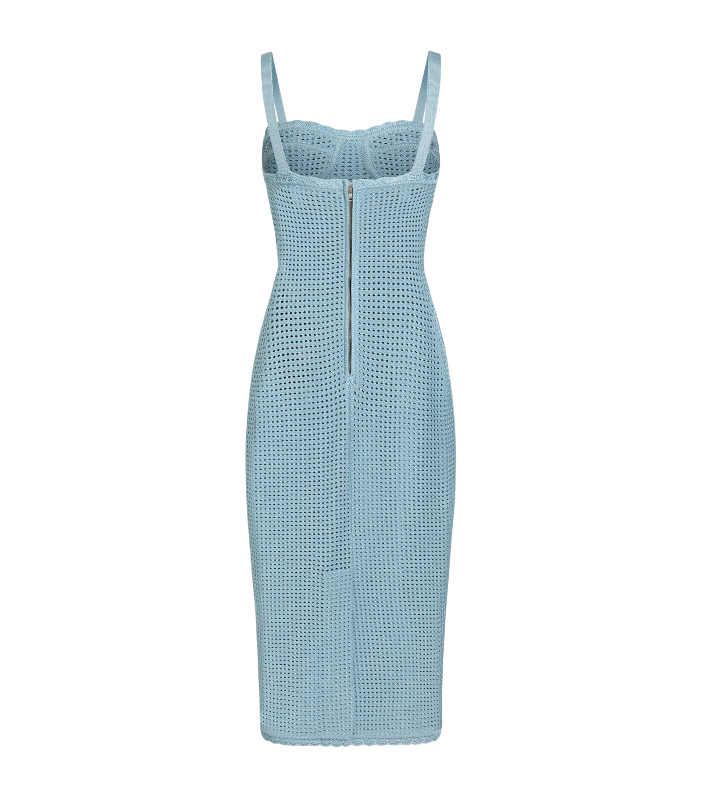 Dolce&Gabbana Womens Crocheted Cup Midi Dress Dark Image 2