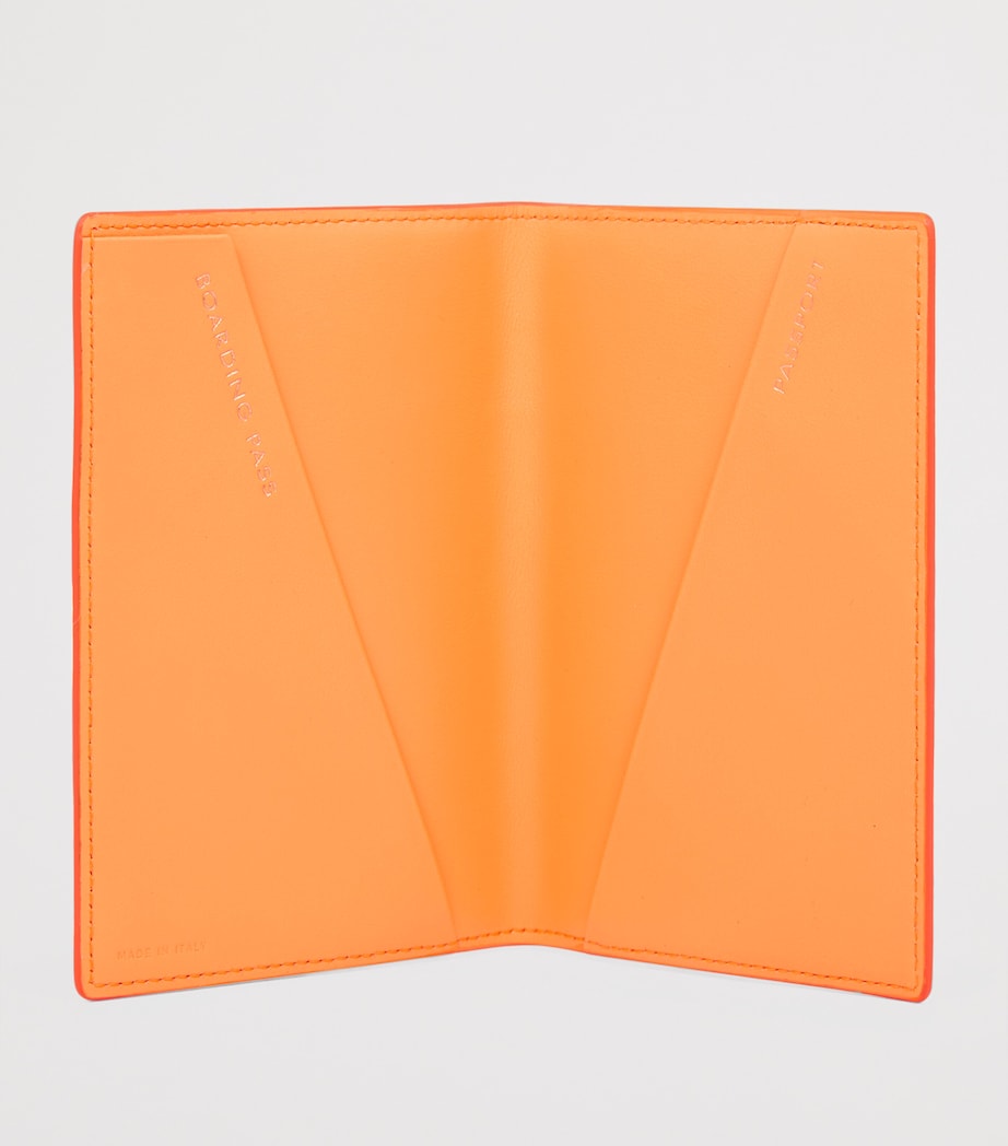 Smythson Calfskin Panama Passport Cover Light Orange Image 2