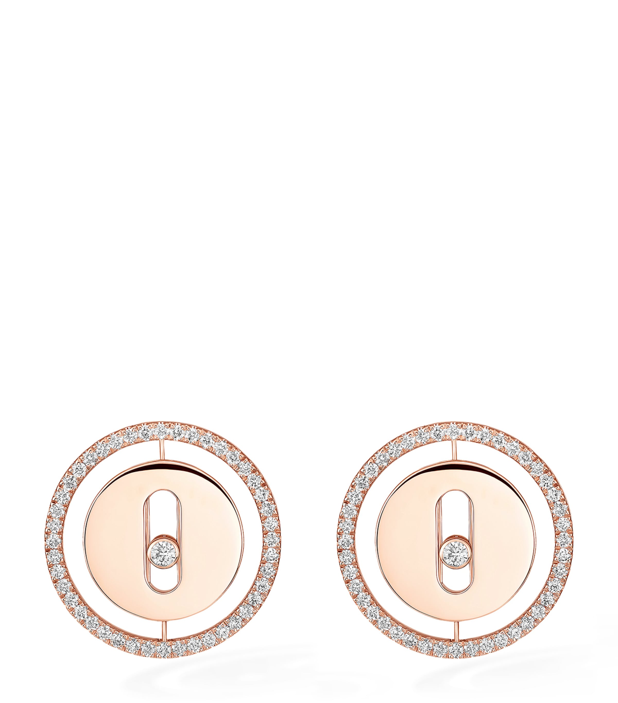 Messika Lucky Move Pink Gold and Diamond Stud Earrings (0.32ct) Pink Gold Image 1
