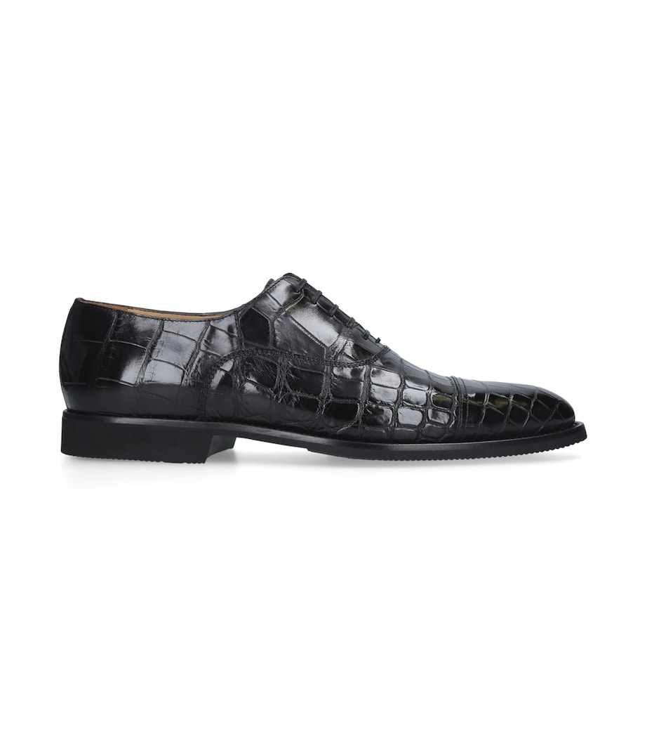 Crocodile Oxford Shoes BLACK Image 3