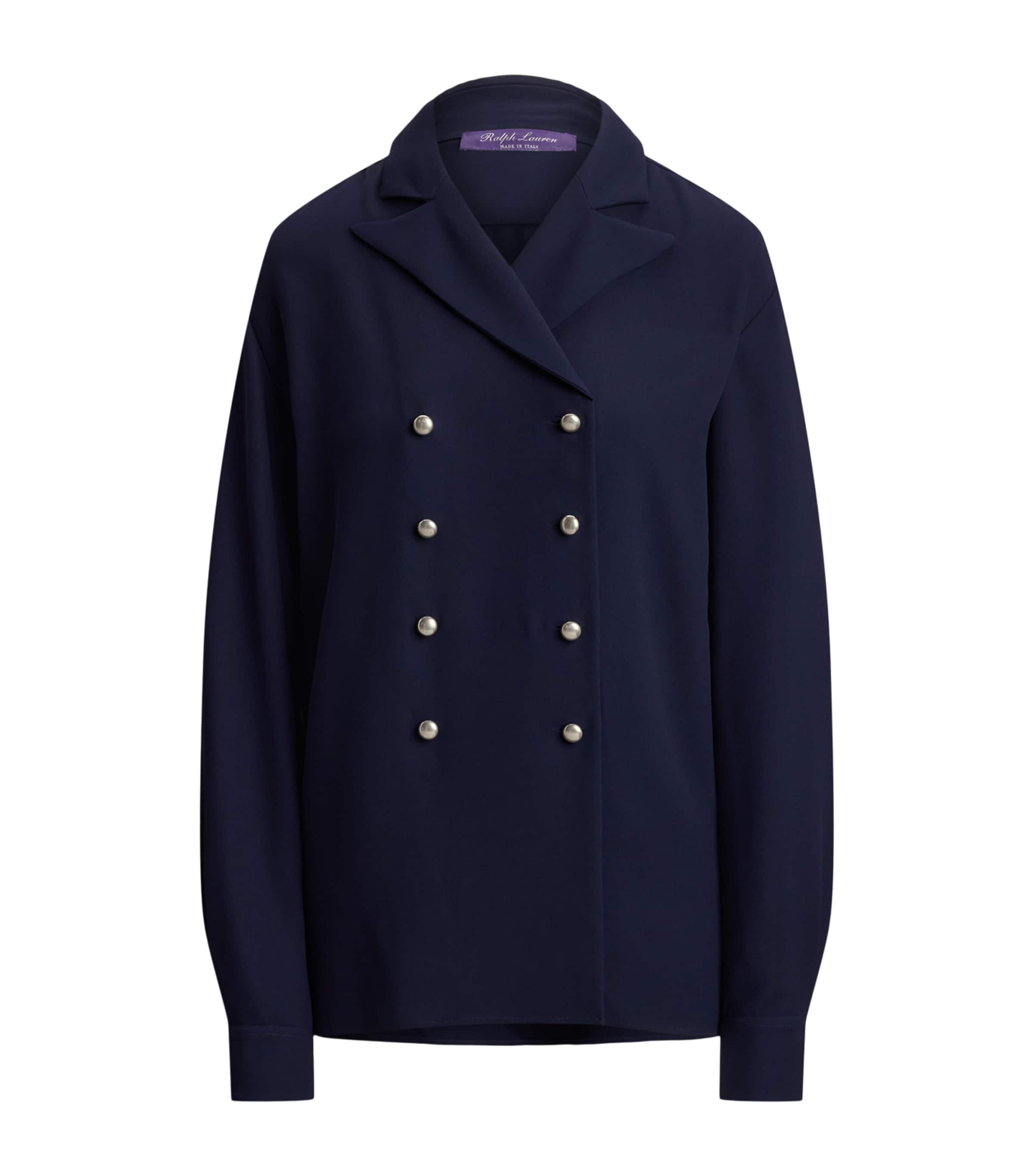 Silk Cady Terrel Shirt NAVY-410 Image 1