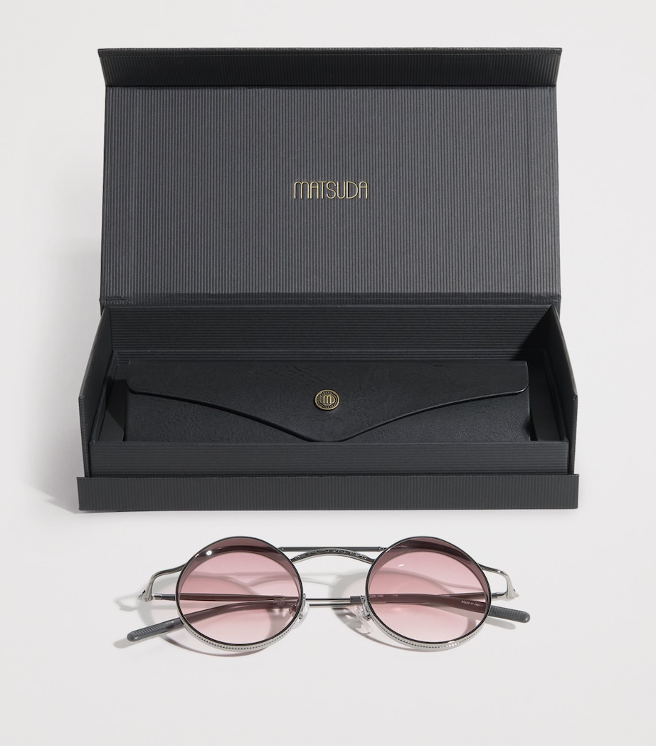 Matsuda 2903H Cross-Bar Sunglasses Ruthenium Pink Image 6