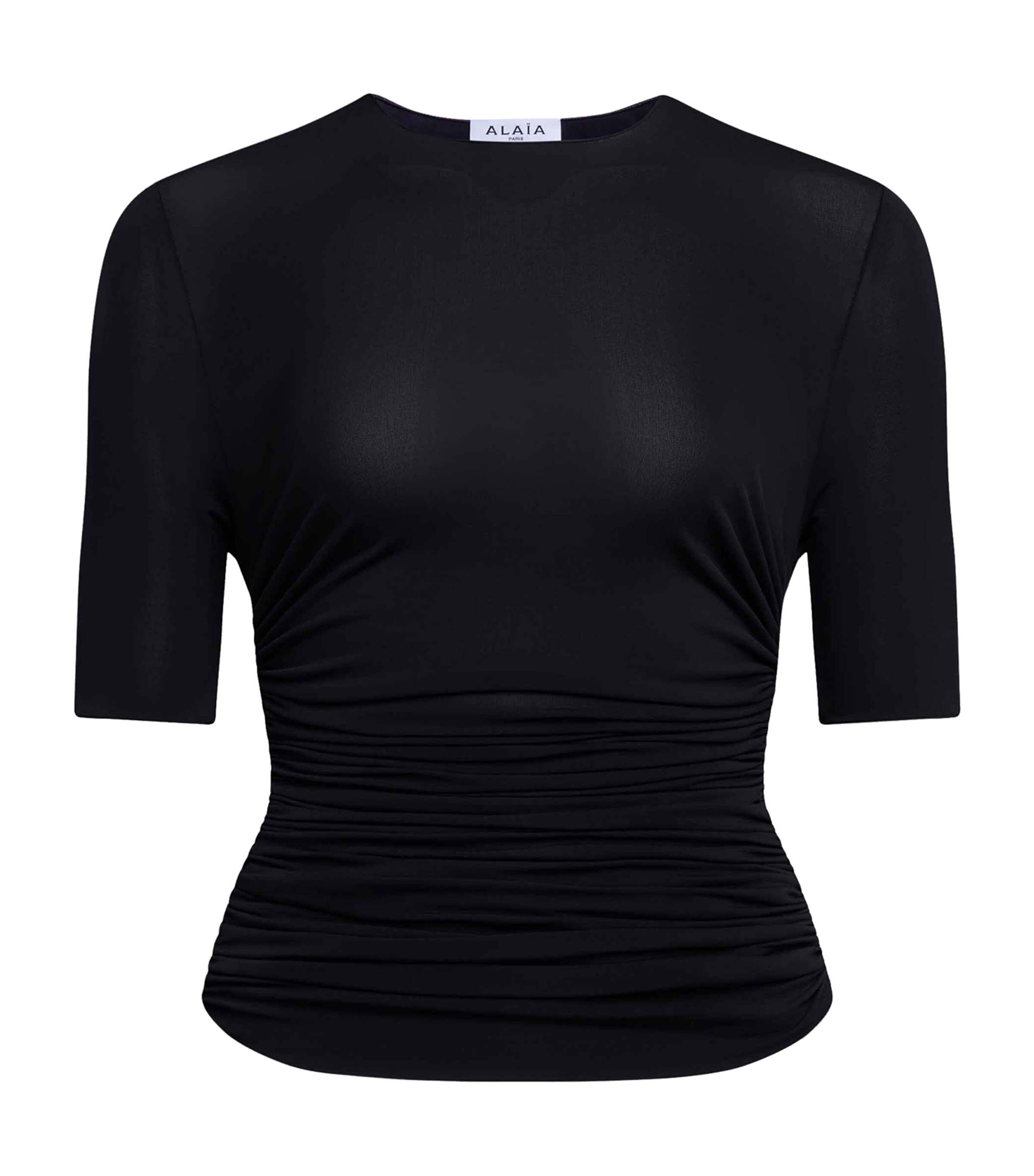 Alaïa Jersey Gathered T-Shirt | Women Clothing | Tops | T-Shirts | Designers | Alaïa