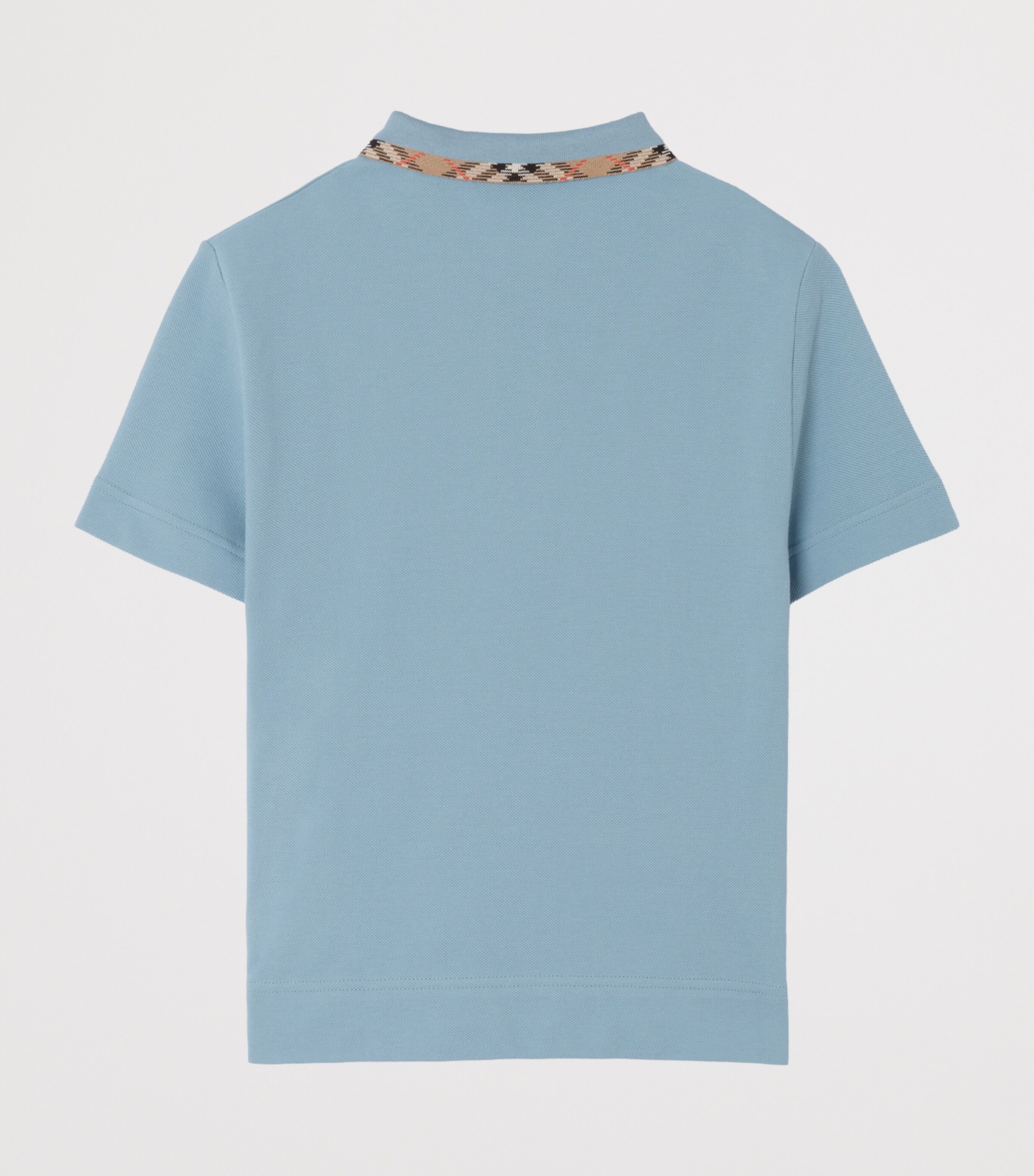 Burberry Kids Cotton Polo Shirt (14 Years) Misty Blue Image 2