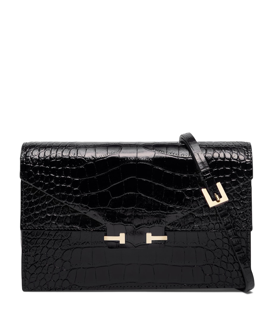 TOM FORD Small Croc-Embossed Leather Bag Naa Image 1