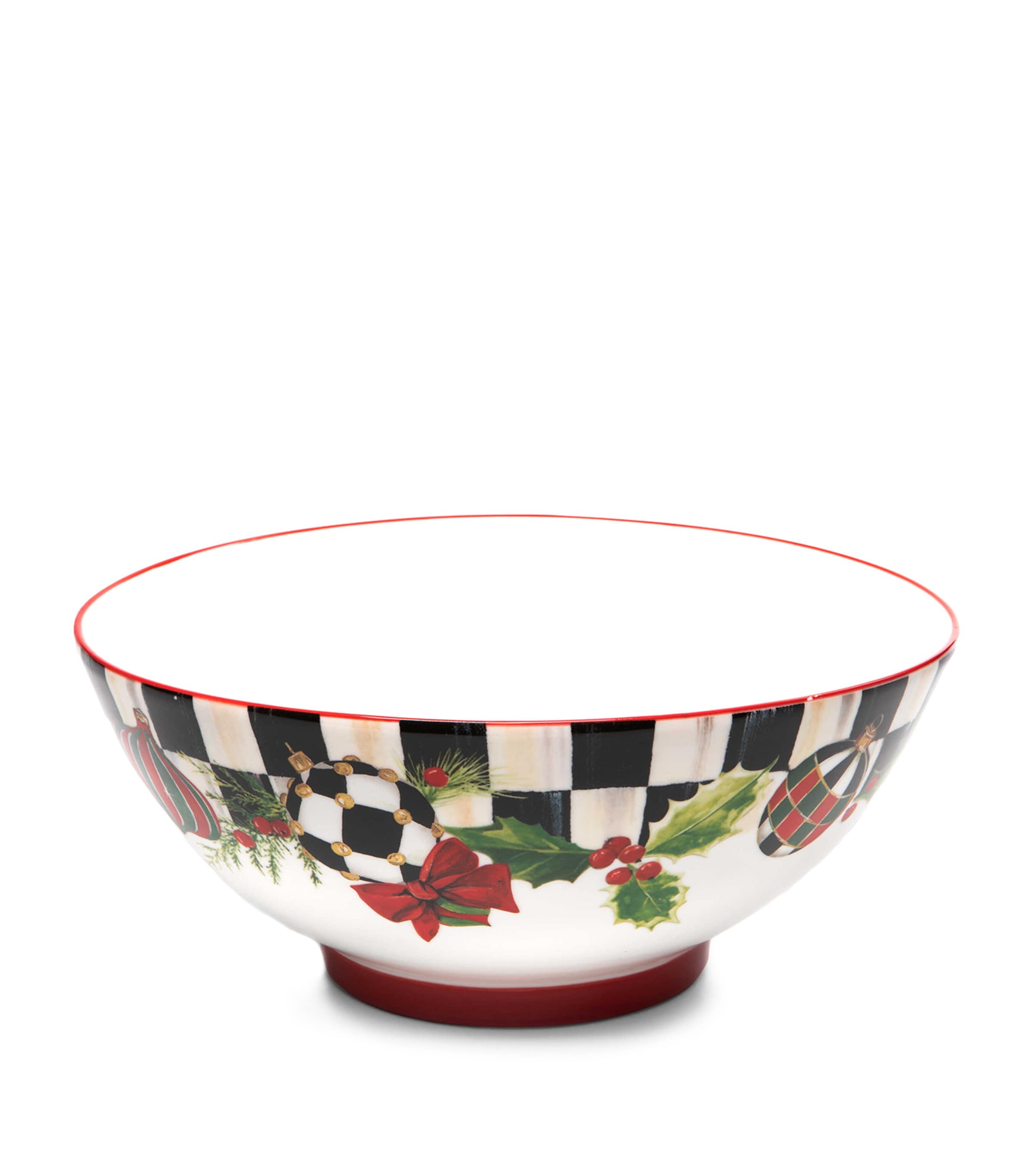 Mackenzie-childs Deck The Halls Serving Bowl
