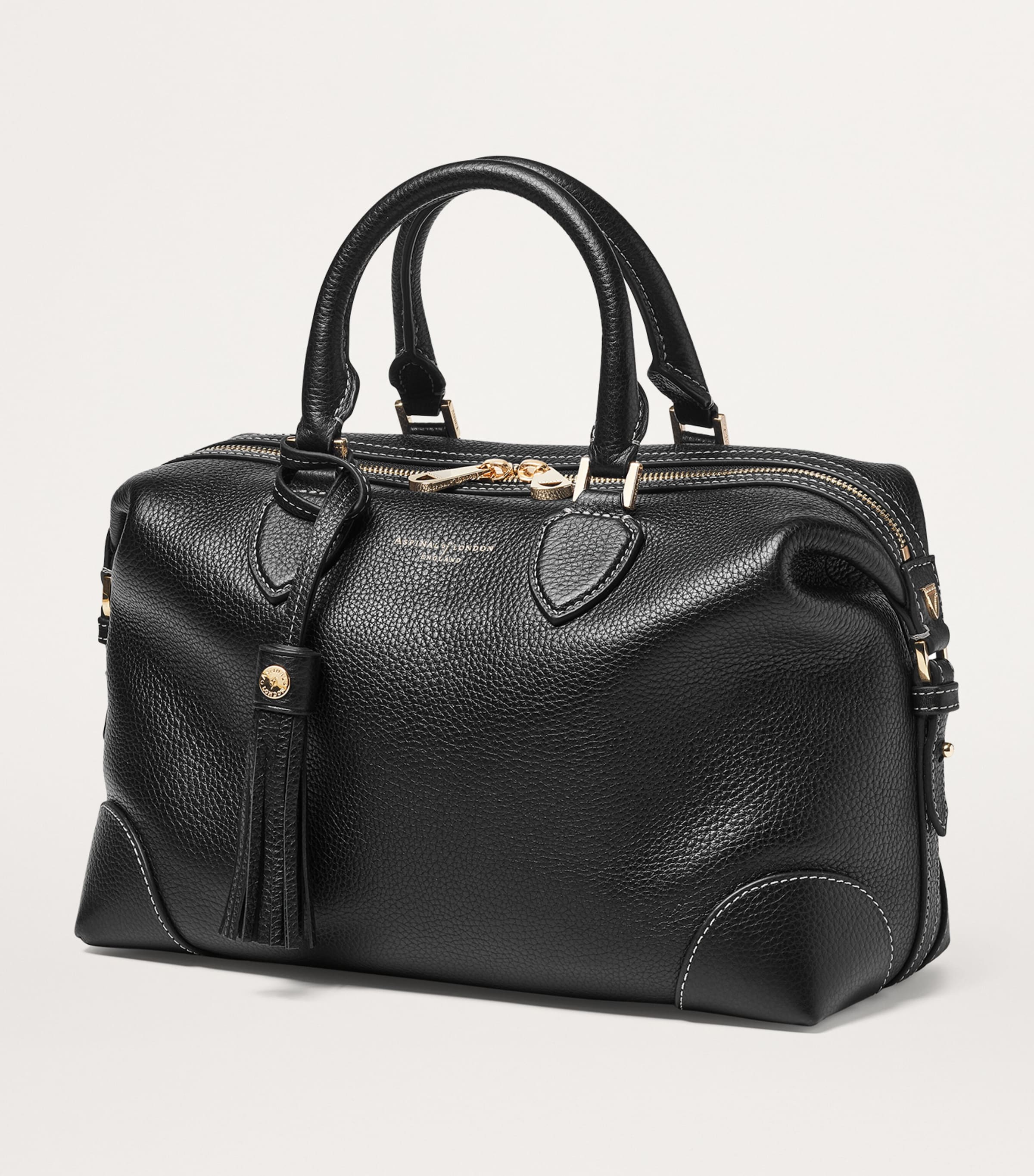 Leather Hudson Bowling Bag BLACK Image 3