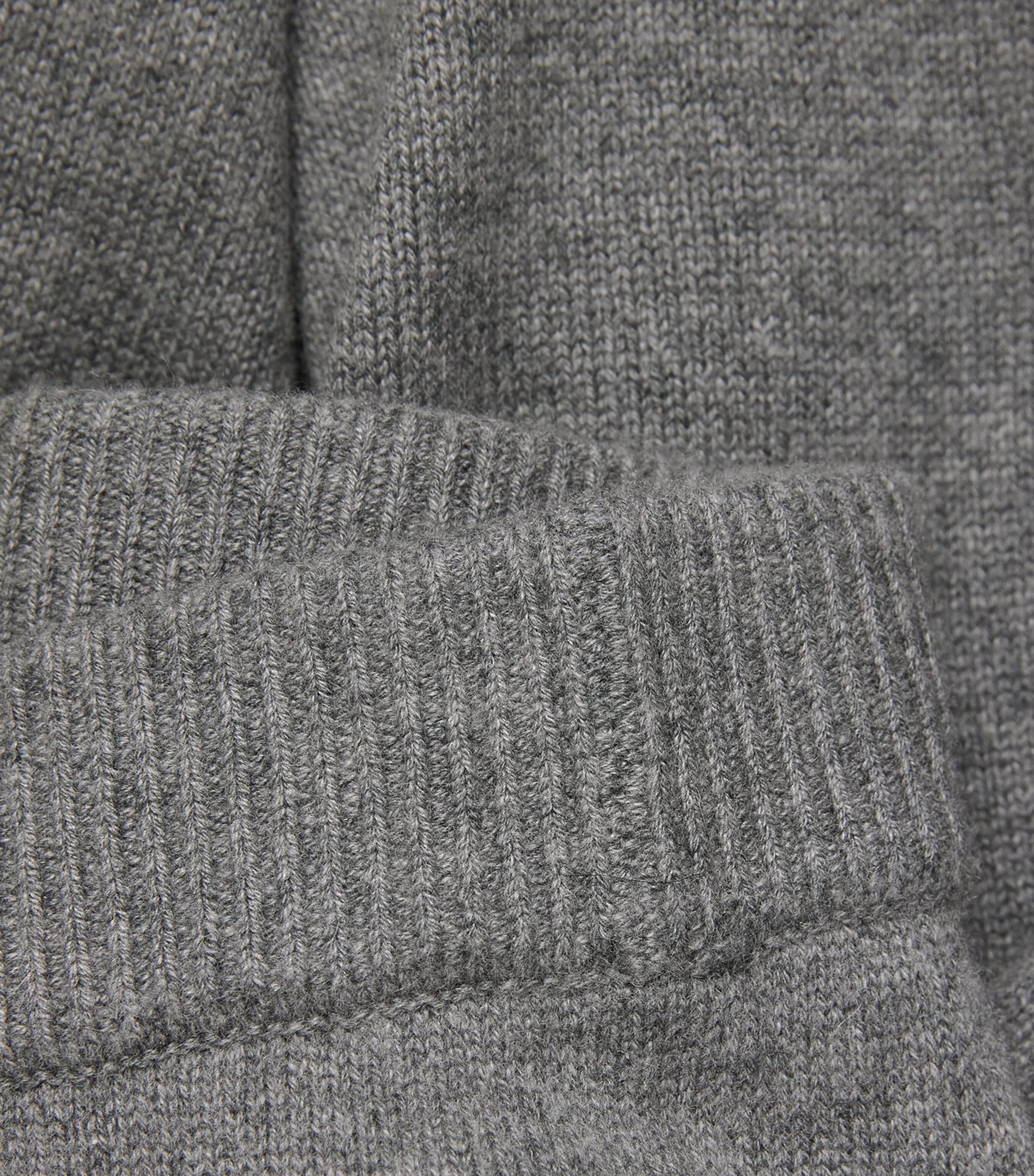 Cashmere Wide-Leg Trousers DARK HEATHER GREY Image 5