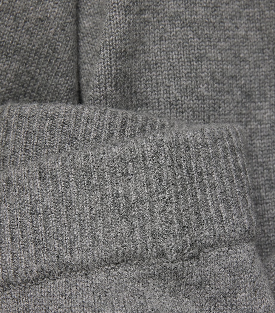Cashmere Wide-Leg Trousers DARK HEATHER GREY Image 5